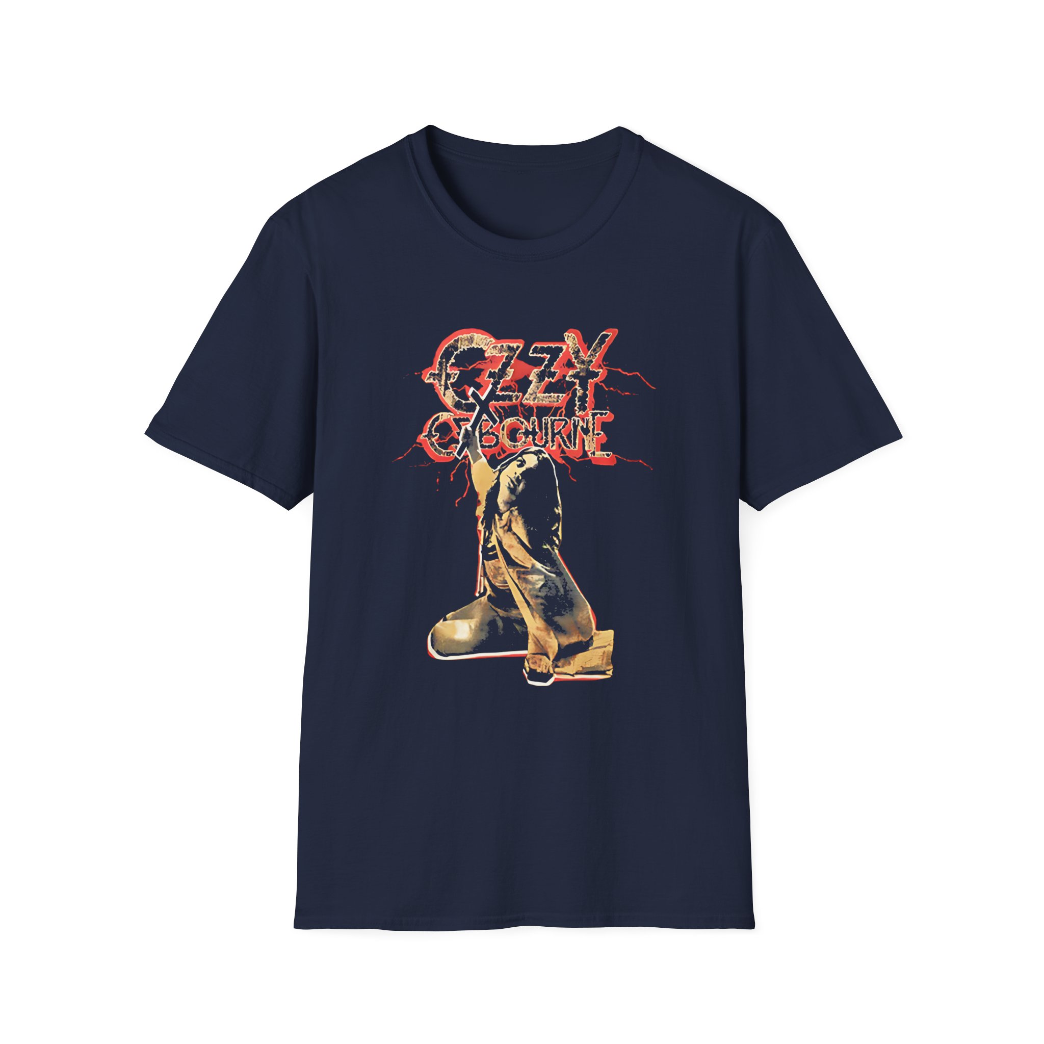 Ozzy Osbourne Red Lightning Tourback Unisex Softstyle T-Shirt