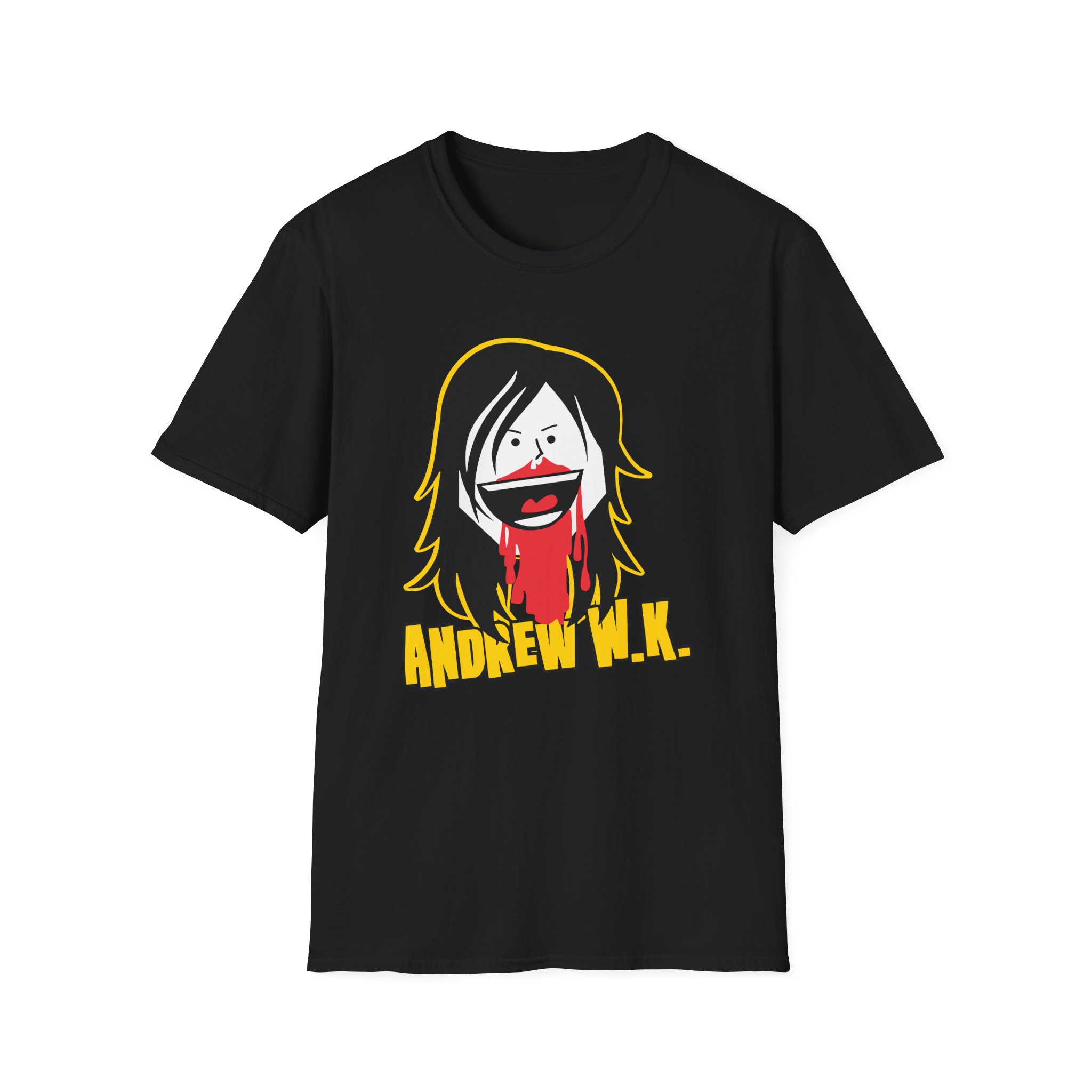 Andrew Wk Cartoon Bloody Nose Unisex Softstyle T-Shirt