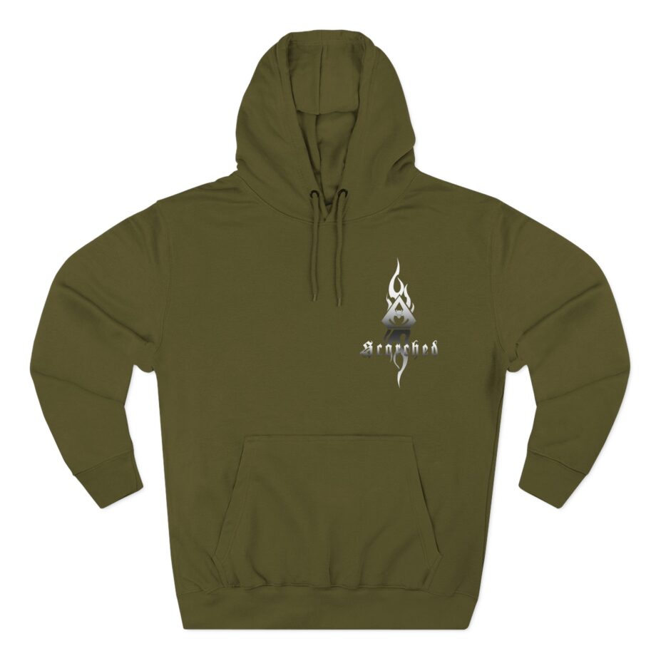 Overkill Scorched Stretched Logo Three-Panel Fleece Hoodie