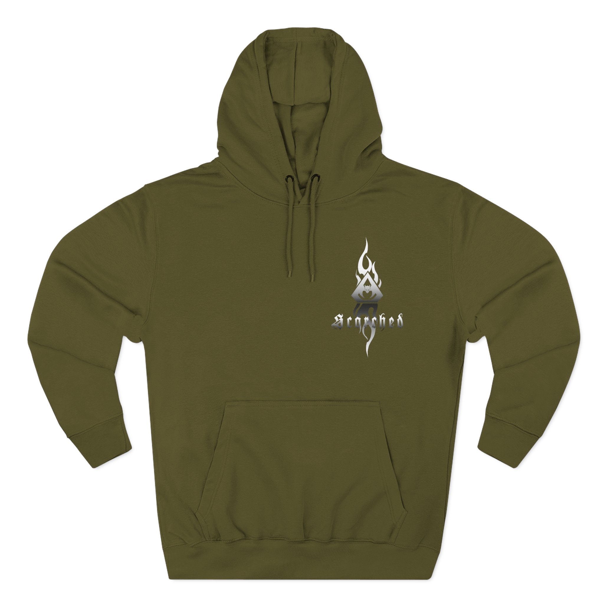 Overkill Scorched Stretched Logo Three-Panel Fleece Hoodie