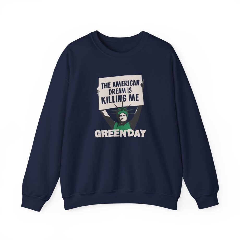 Green Day Lady Liberty Protest Unisex Heavy Blend™ Crewneck Sweatshirt