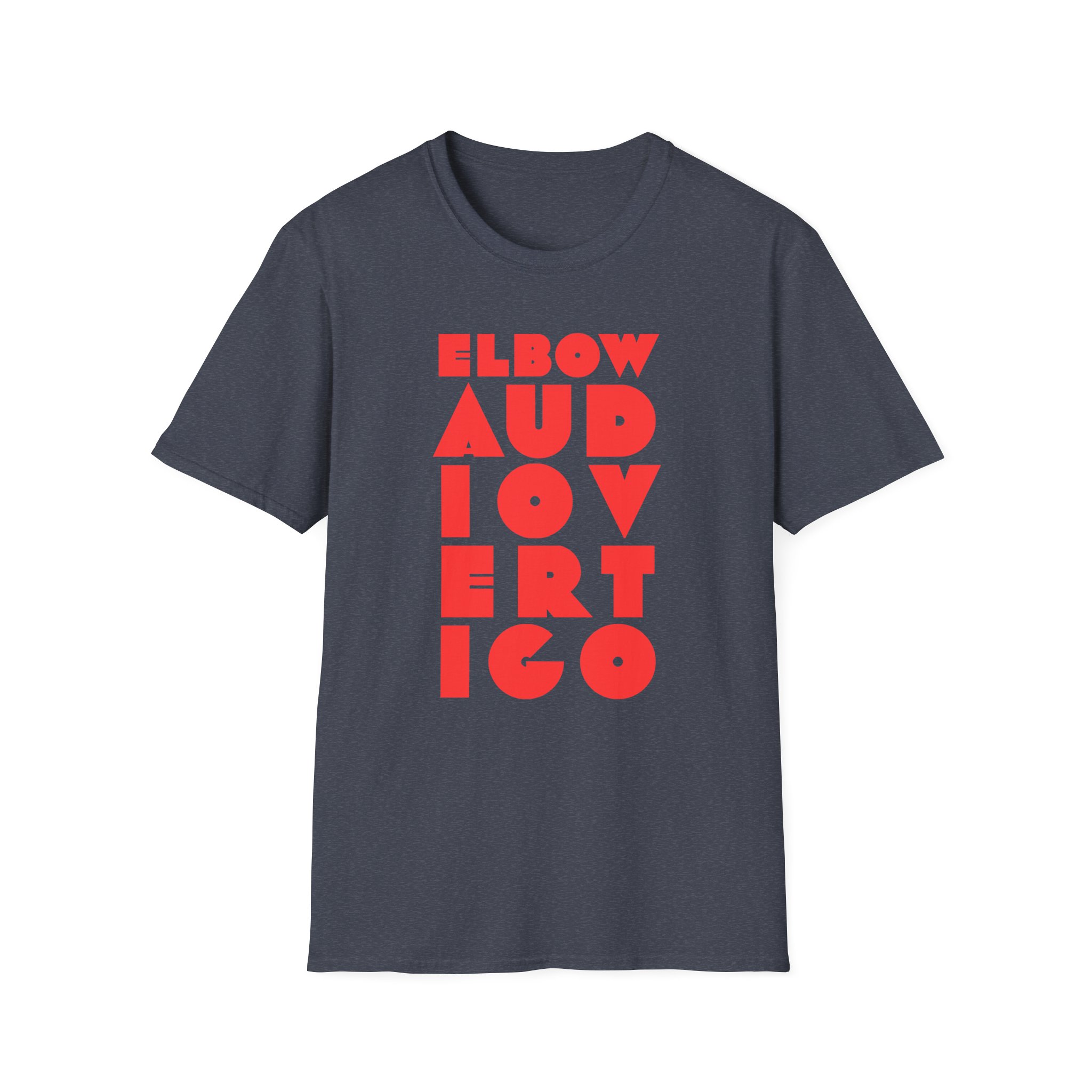 Elbow Audio Vertigo Stacked Logo Unisex Softstyle T-Shirt