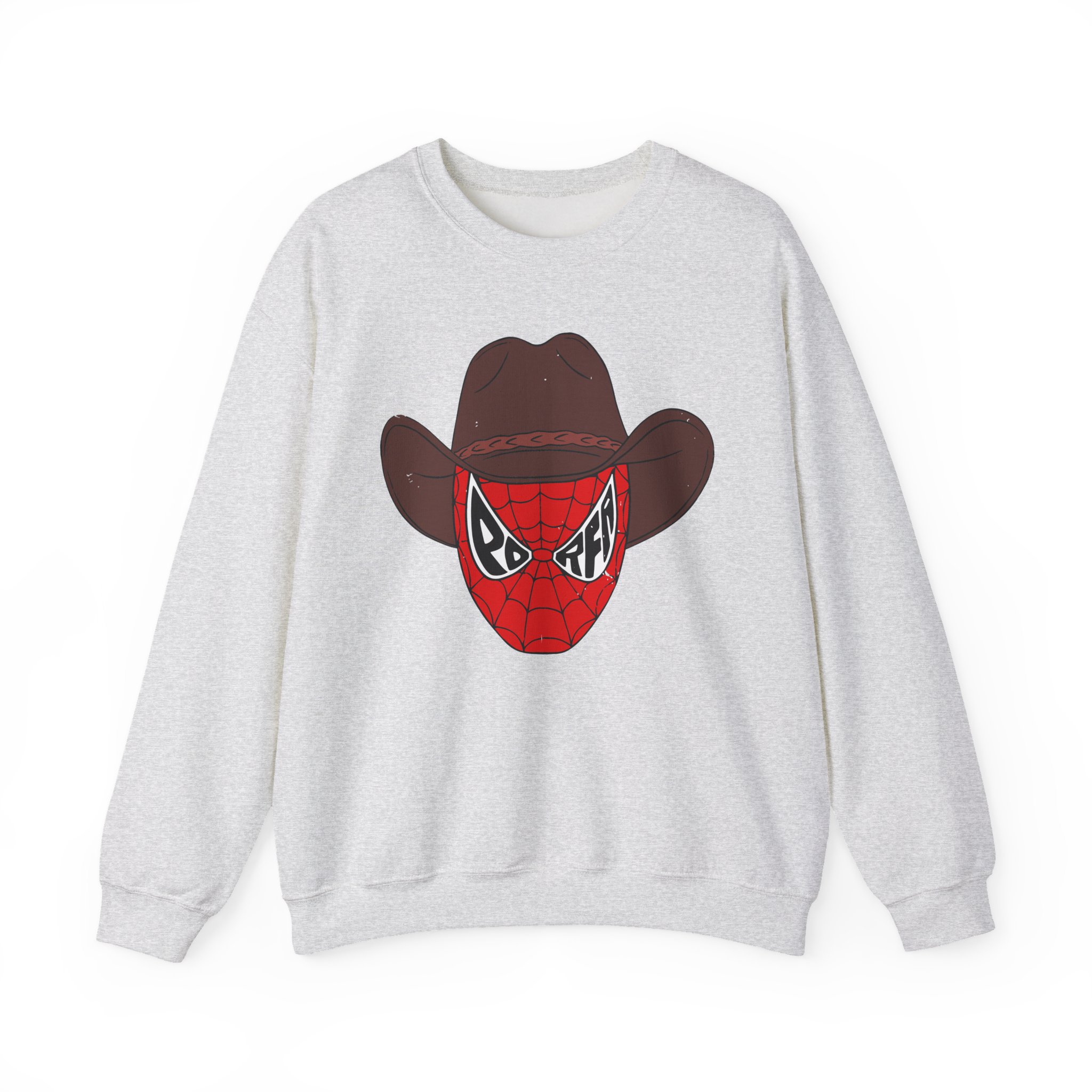 Porfa Spider Man Cowboy Hat Unisex Heavy Blendâ„¢ Crewneck Sweatshirt
