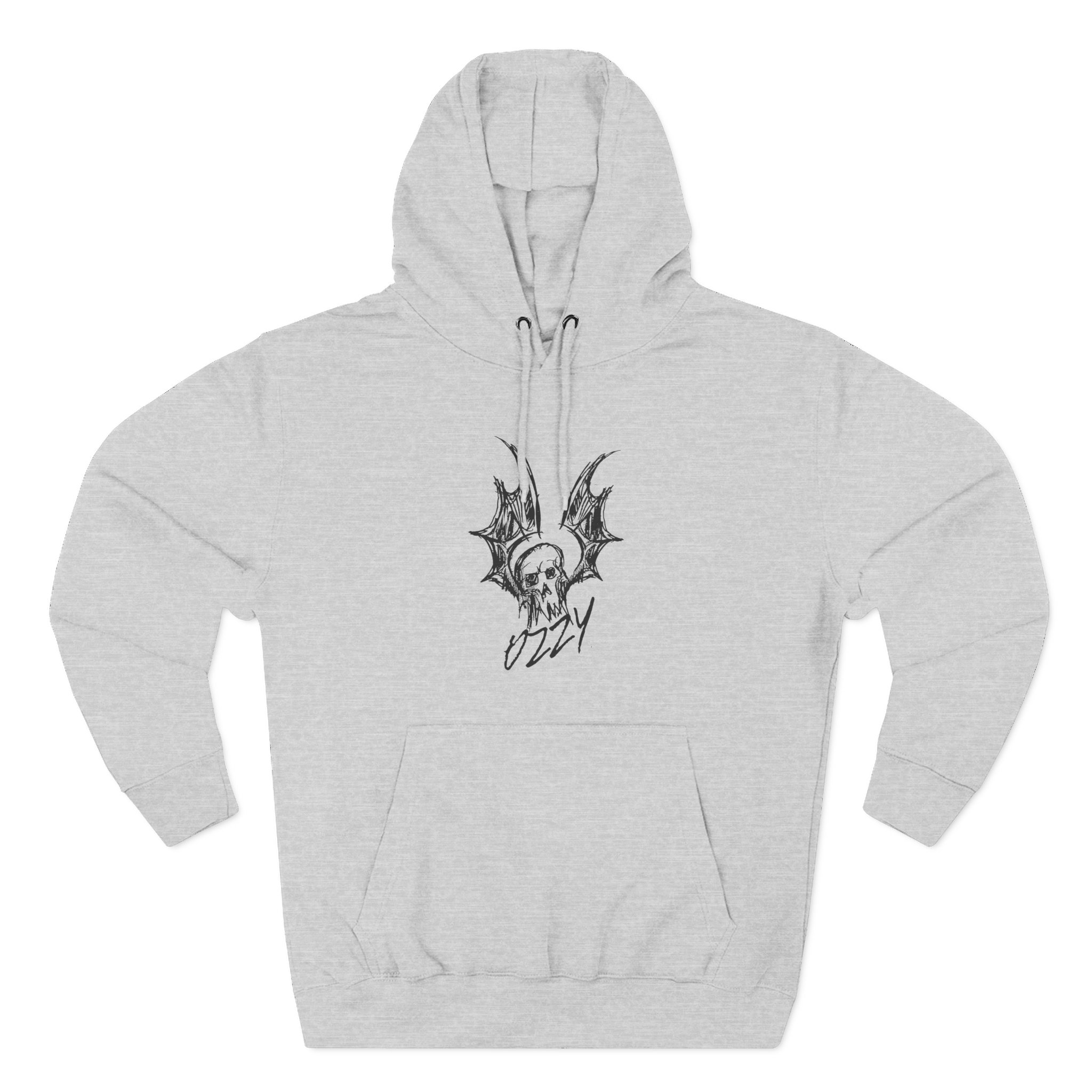 Ozzy Osbourne Bat Sketch Three-Panel Fleece Hoodie