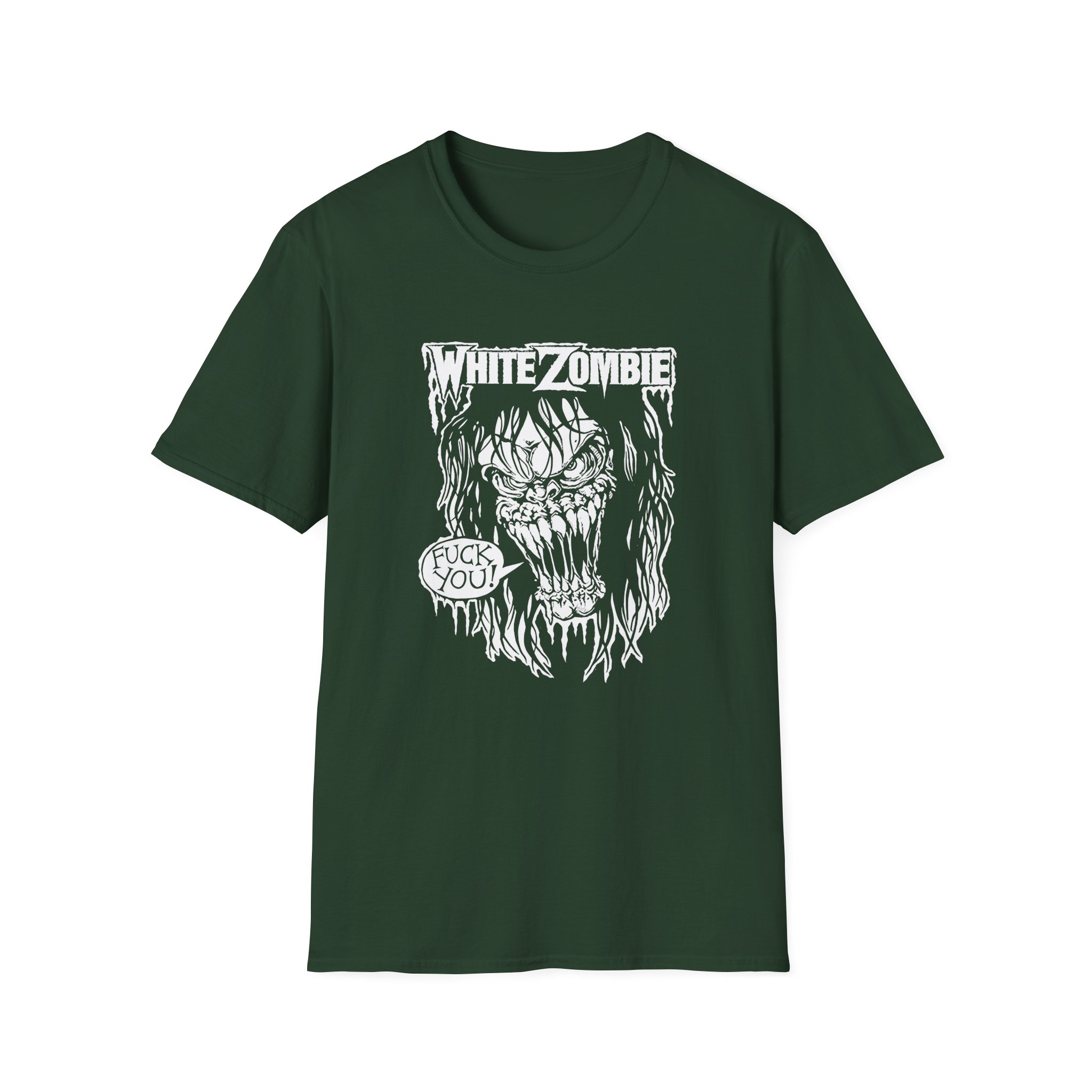 White Zombie F You Unisex Softstyle T-Shirt