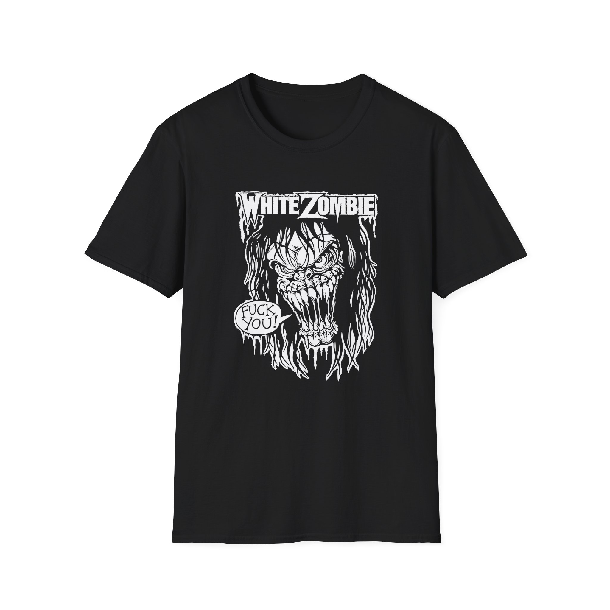 White Zombie F You Unisex Softstyle T-Shirt