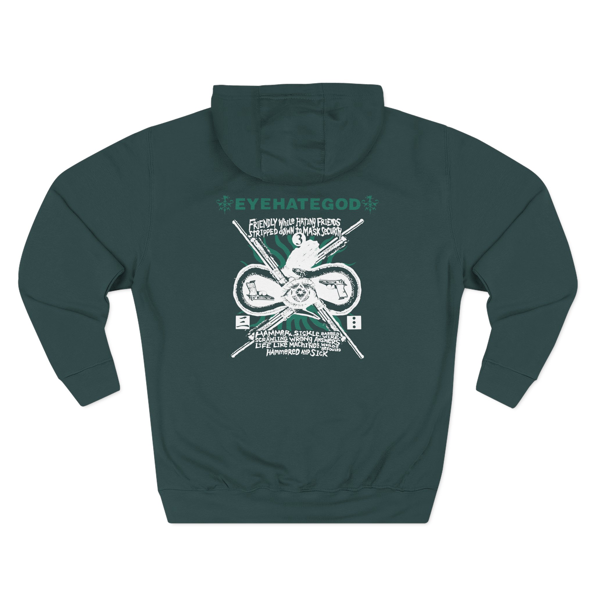 Eyehategod Disorders Not Elsewhere Classified Three-Panel Fleece Hoodie