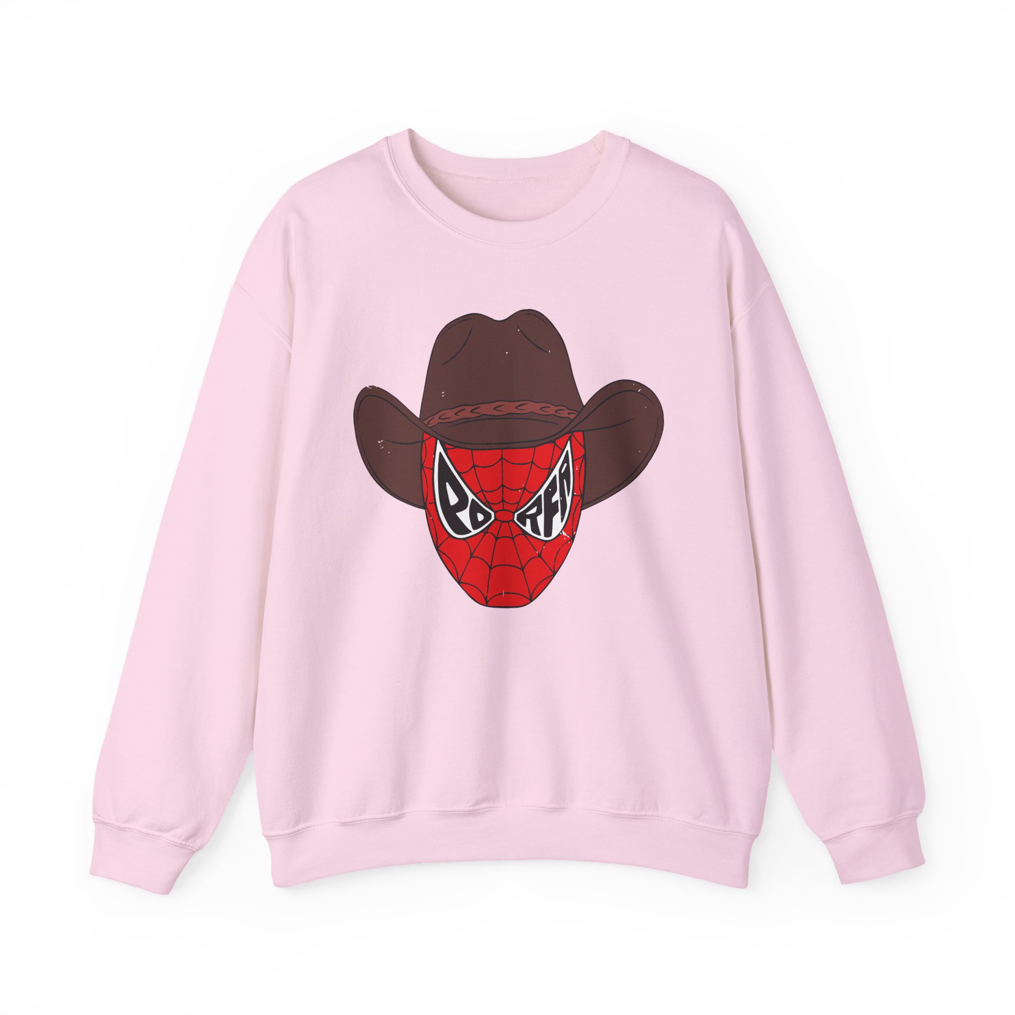 Porfa Spider Man Cowboy Hat Unisex Heavy Blendâ„¢ Crewneck Sweatshirt