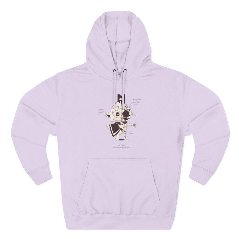 Cult of the Lamb Anatomy of the Lamb Three-Panel Fleece Hoodie