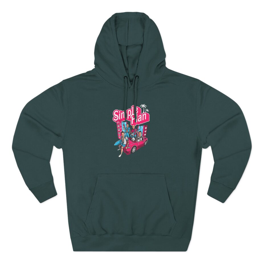 Simple Plan Dolls and Car Three-Panel Fleece Hoodie