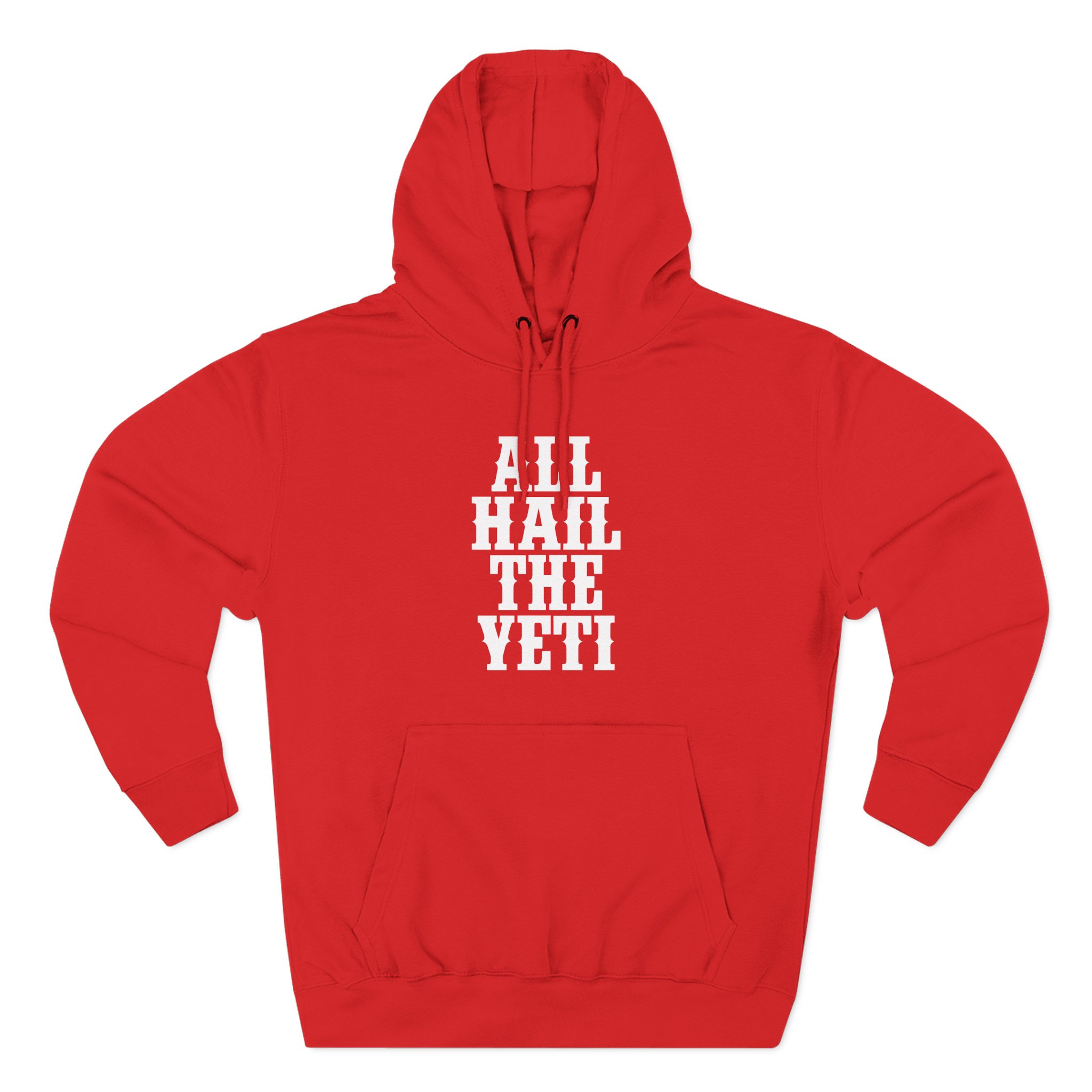 All Hail the Yeti Logo Three-Panel Fleece Hoodie