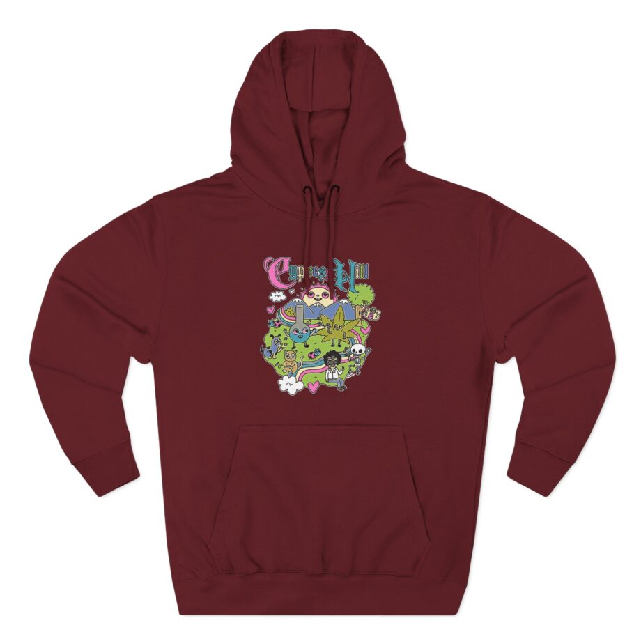 Cypress Hill Happy Time by Sean Solomon Three-Panel Fleece Hoodie