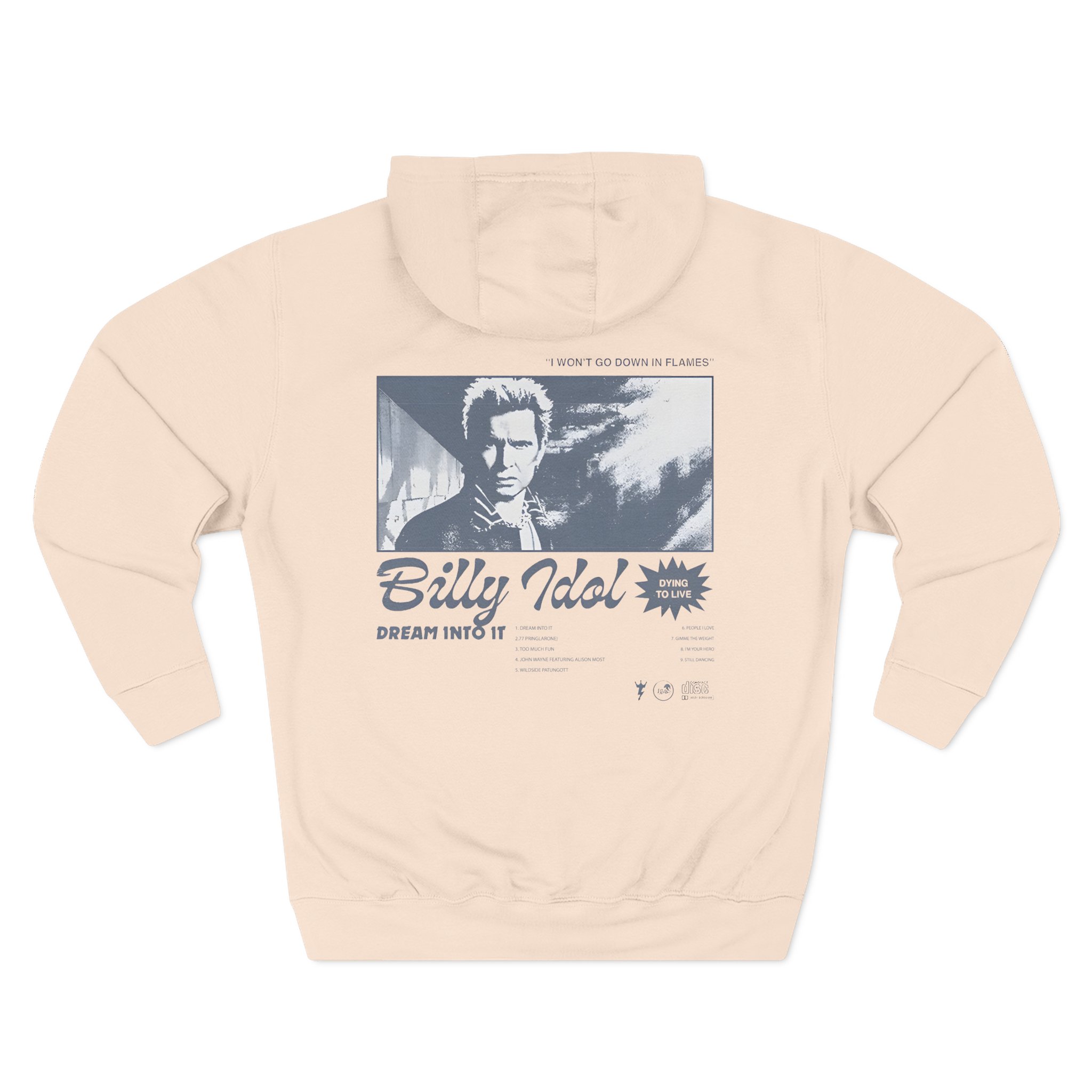 Billy Idol Billy Script Three-Panel Fleece Hoodie