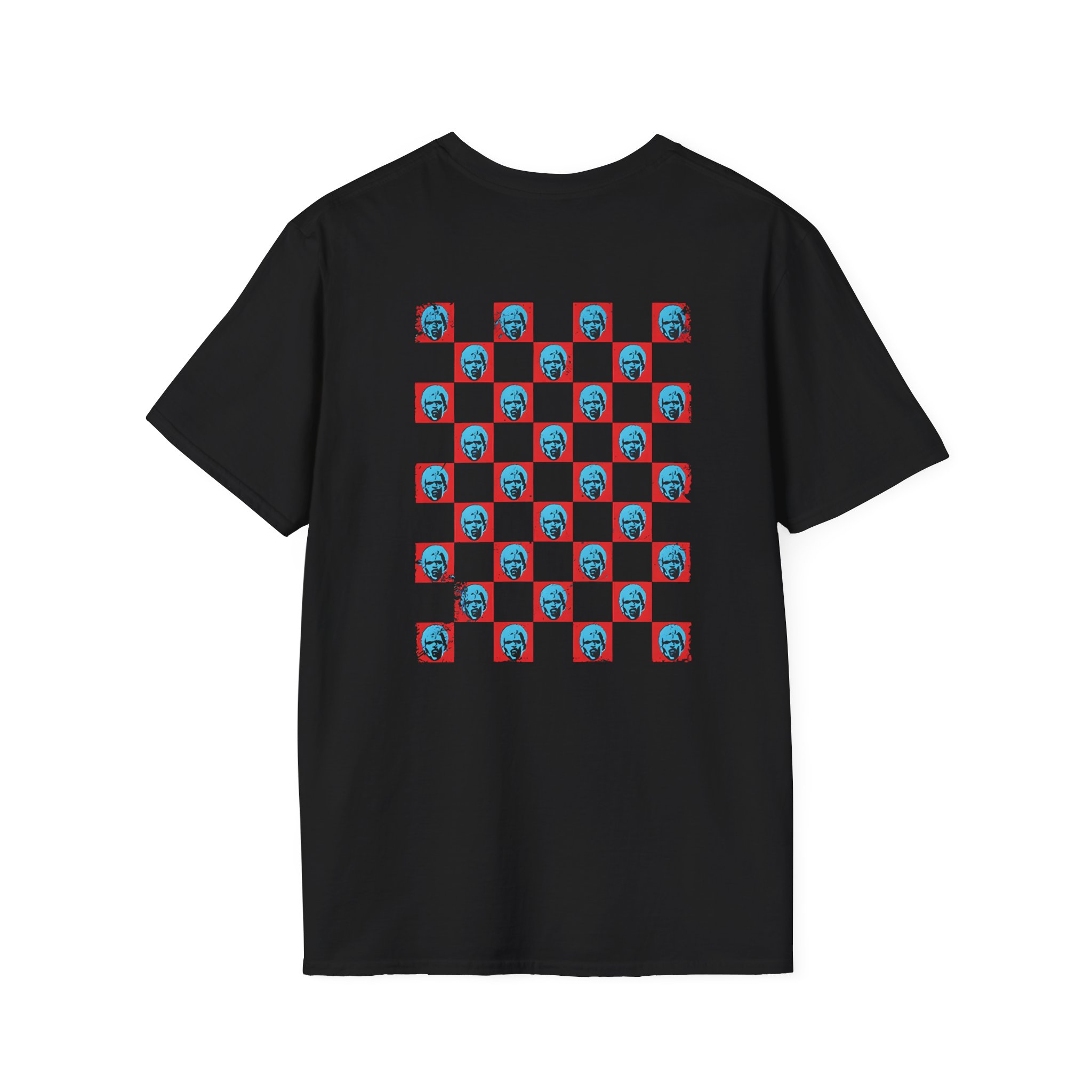 Billy Idol Checkered Smirk Unisex Softstyle T-Shirt