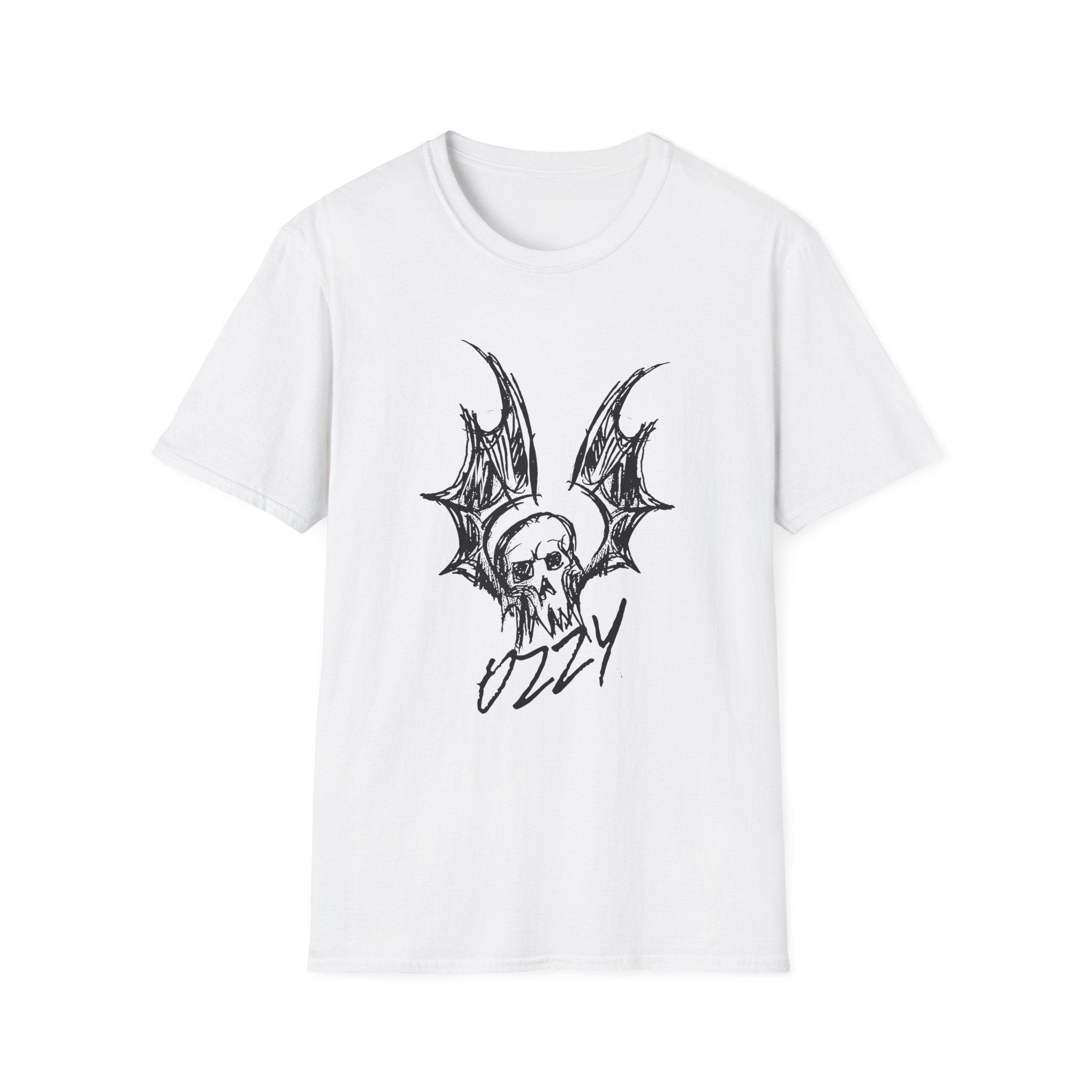 Ozzy Osbourne Bat Sketch Unisex Softstyle T-Shirt