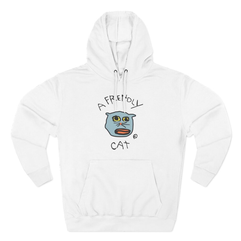 Lirik Just a Frendly Cat Three-Panel Fleece Hoodie