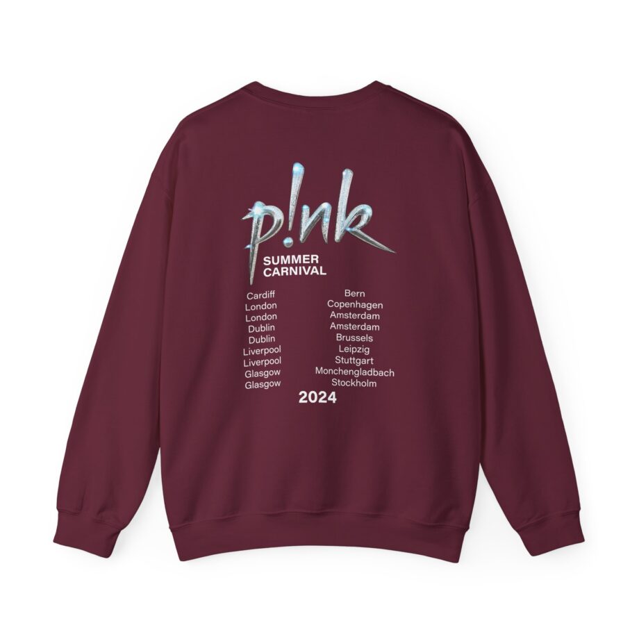 P!nk Split Tie Dye Unisex Heavy Blend™ Crewneck Sweatshirt