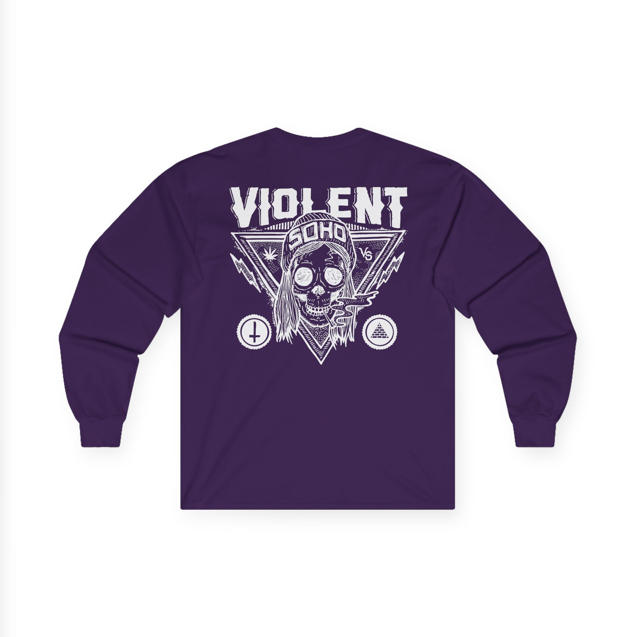 Violent Soho Blazin Skull Unisex Ultra Cotton Long Sleeve Tee