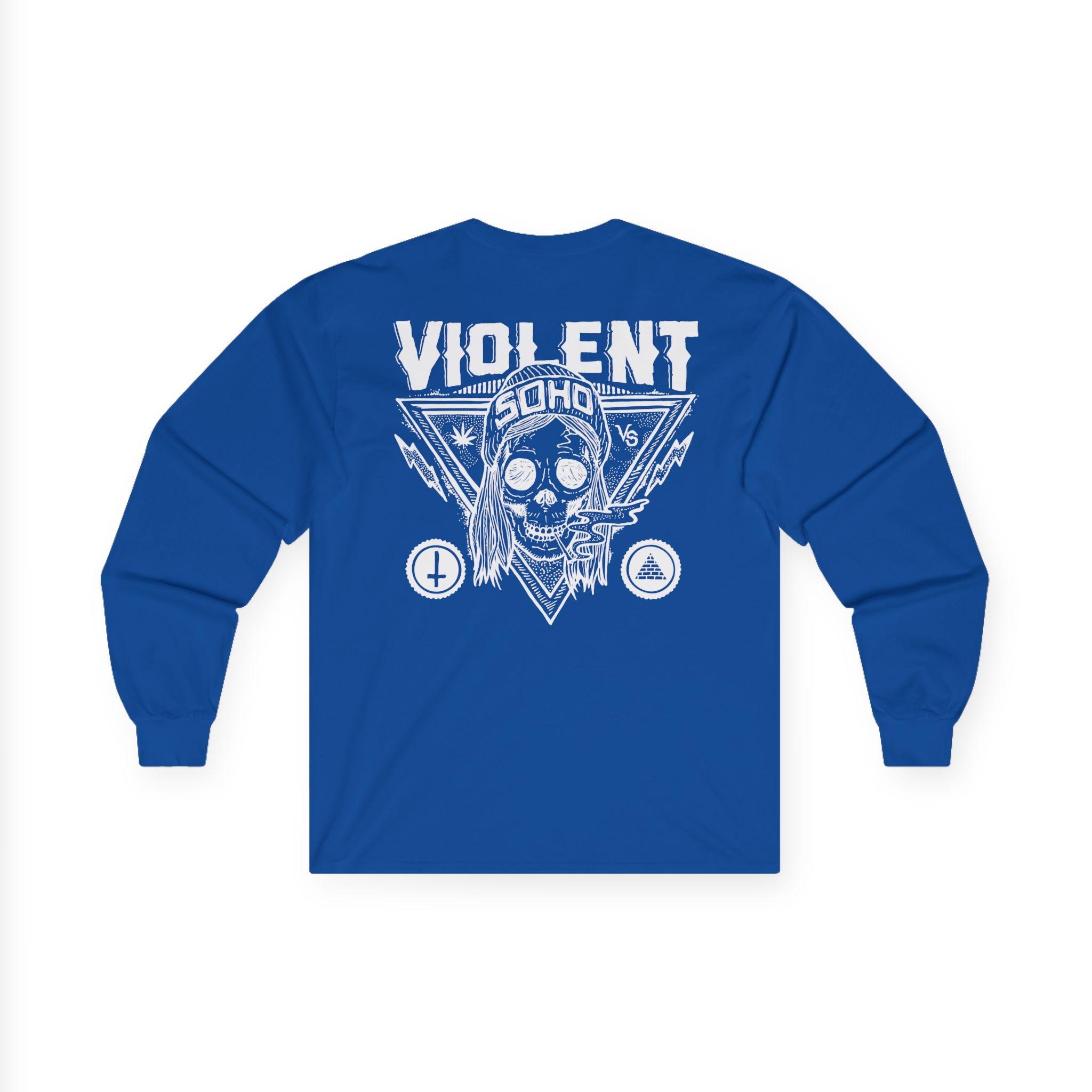 Violent Soho Blazin Skull Unisex Ultra Cotton Long Sleeve Tee