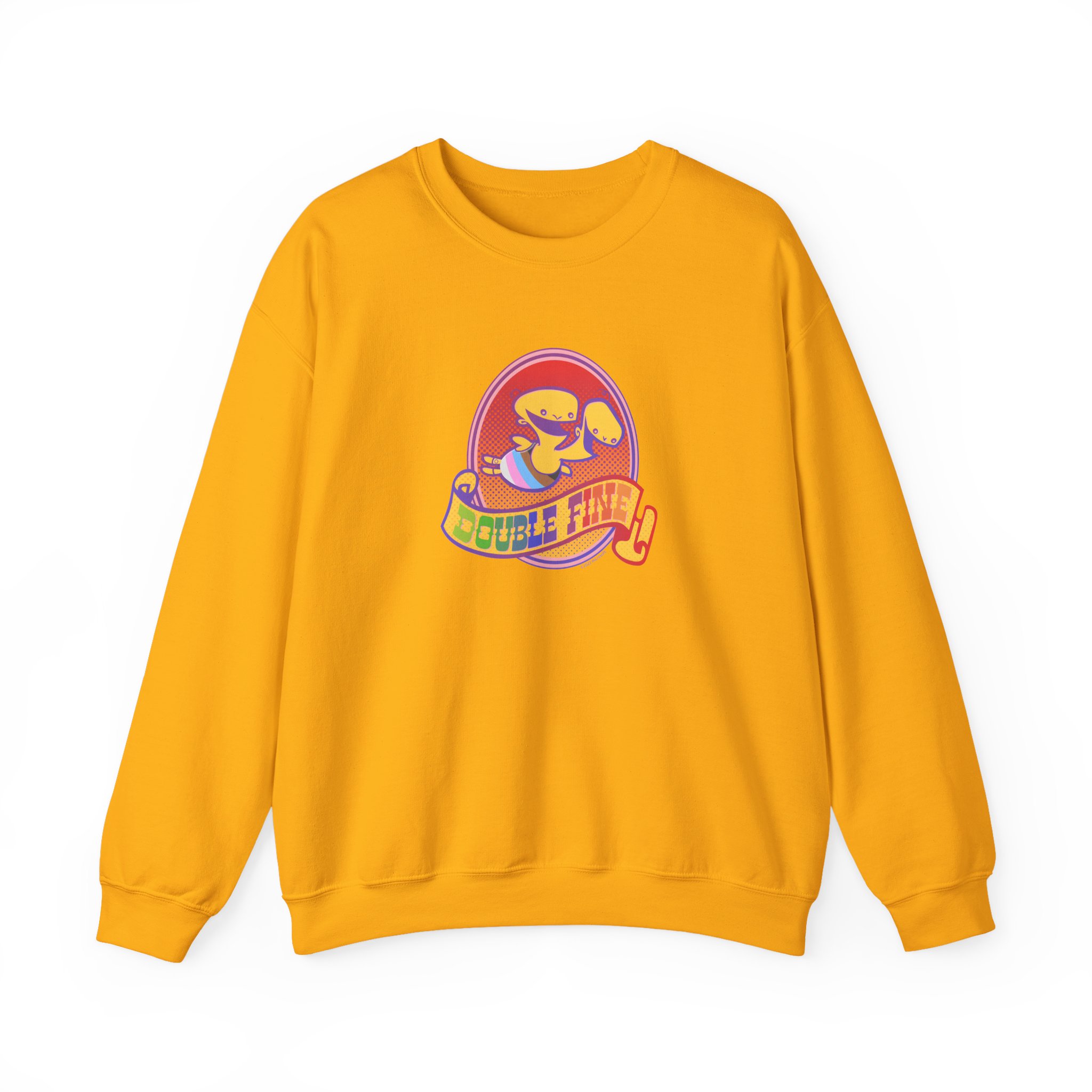 Double Fine Pride Unisex Heavy Blendâ„¢ Crewneck Sweatshirt