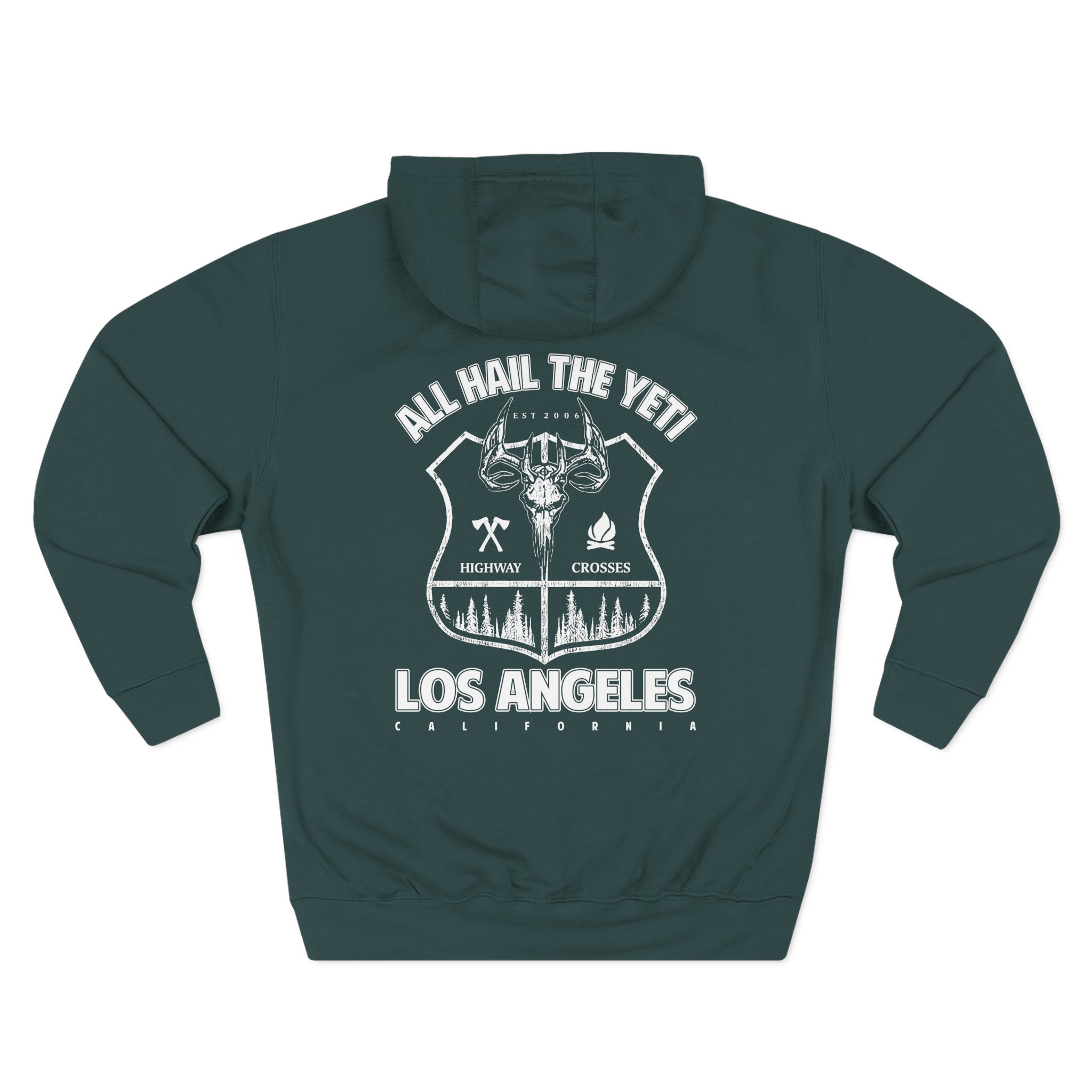 All Hail the Yeti Highway Crosses Three-Panel Fleece Hoodie