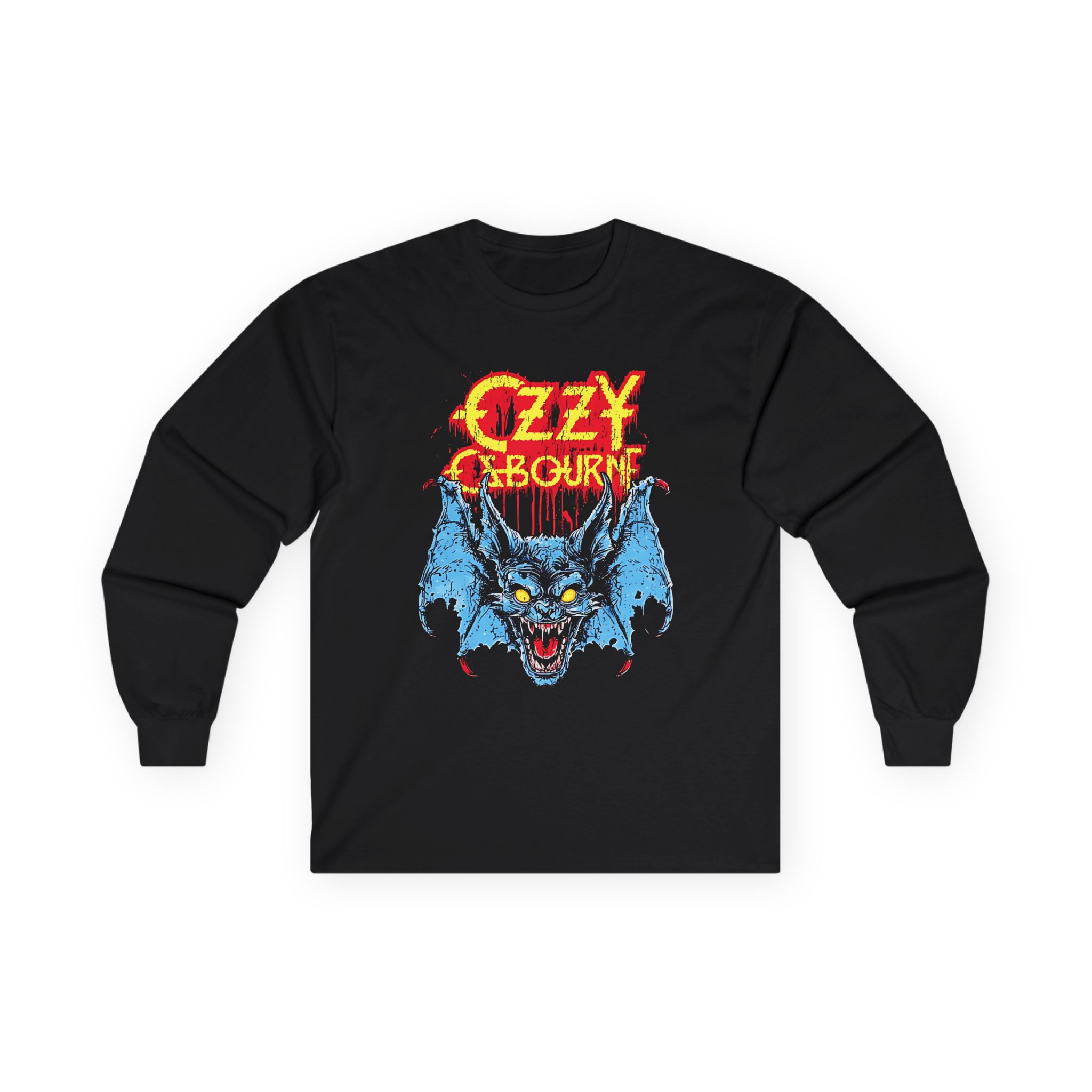 Ozzy Osbourne Glowing Eyes Bat Unisex Ultra Cotton Long Sleeve Tee