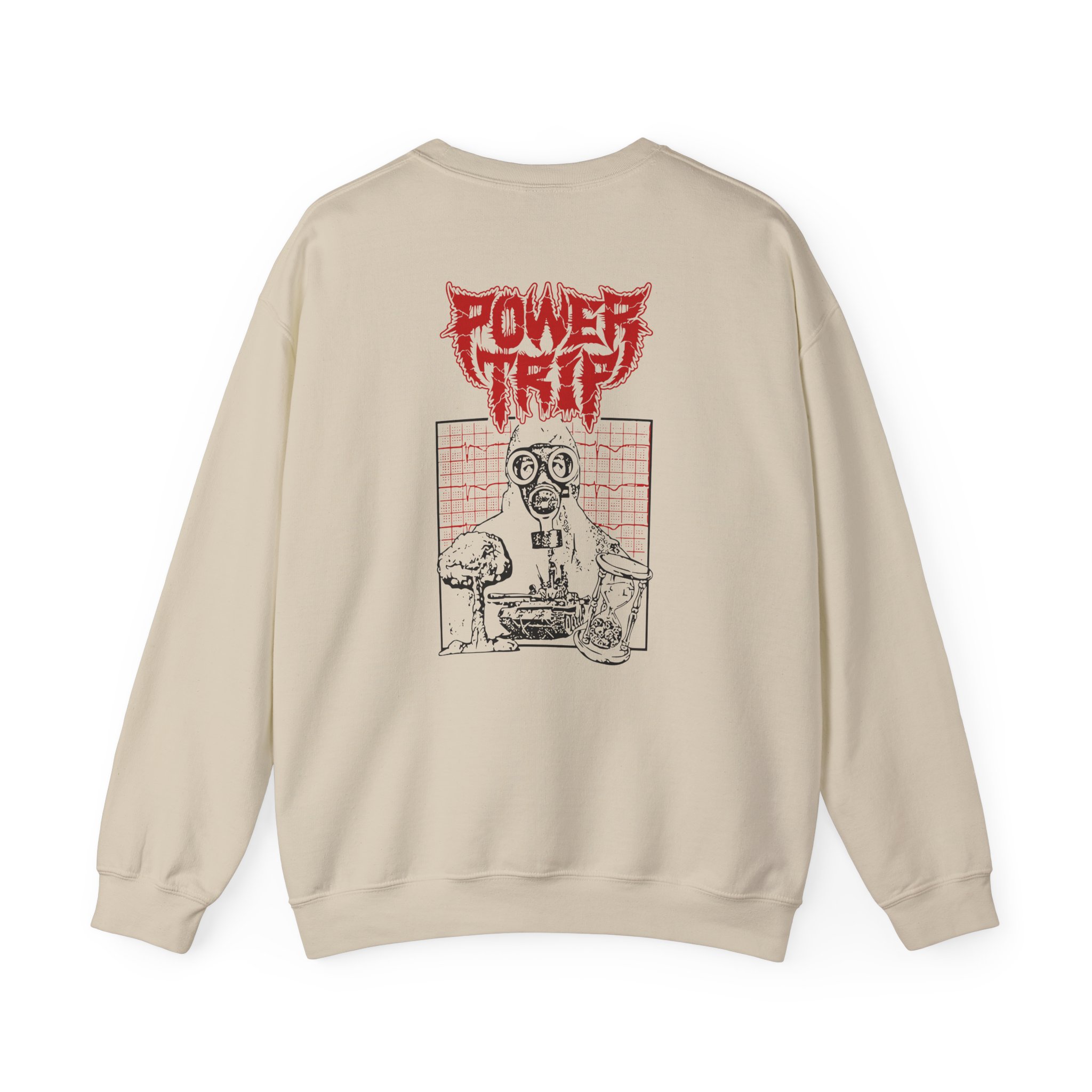 Power Trip Gas Mask Unisex Heavy Blendâ„¢ Crewneck Sweatshirt