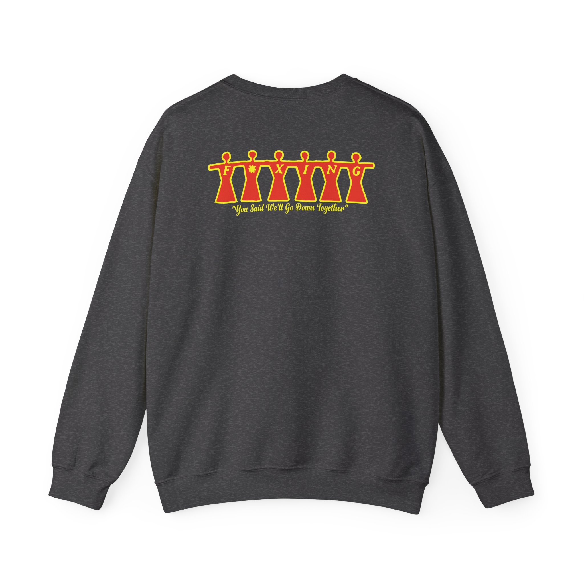 Foxing Moon Face Unisex Heavy Blendâ„¢ Crewneck Sweatshirt