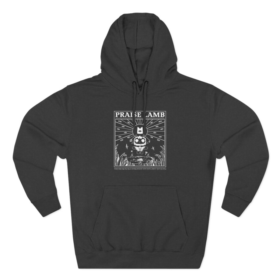 Cult of the Lamb Praise Lamb Three-Panel Fleece Hoodie