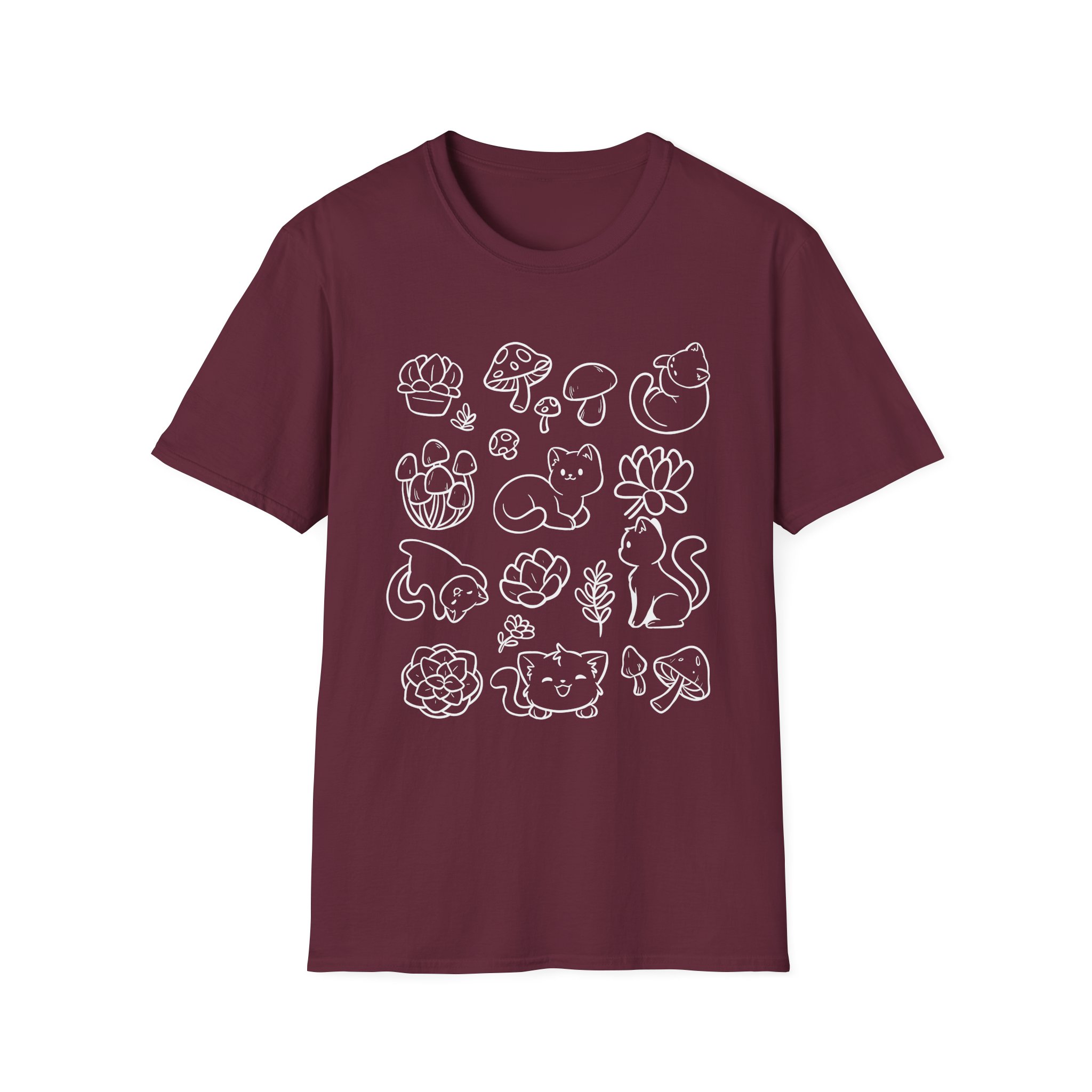 Shubble Plants And Cats Unisex Softstyle T-Shirt