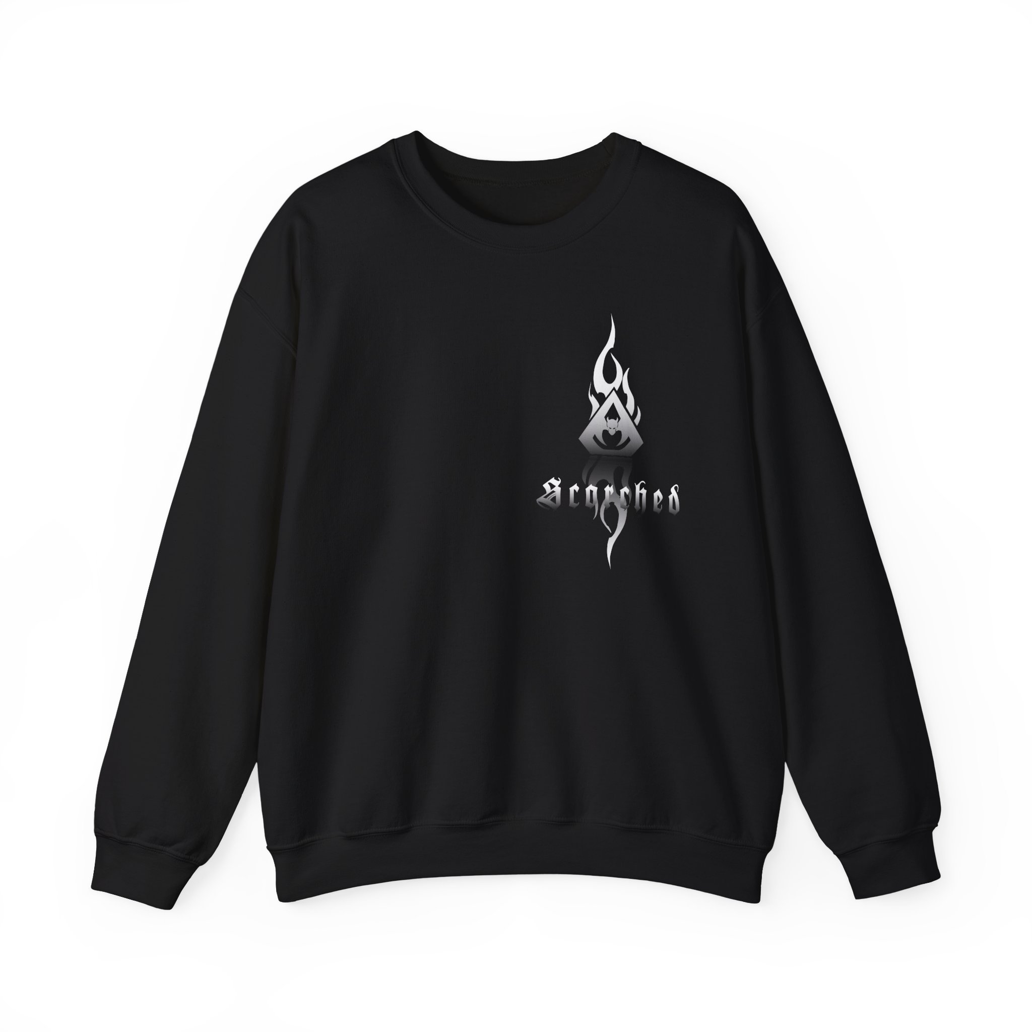 Overkill Scorched Stretched Logo Unisex Heavy Blendâ„¢ Crewneck Sweatshirt