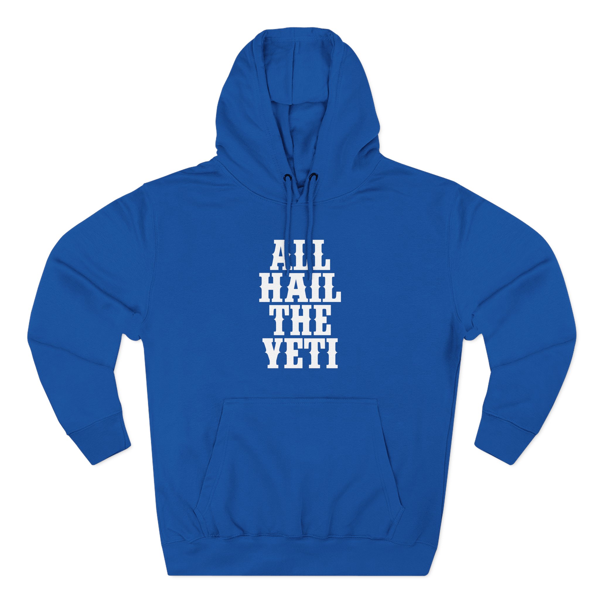 All Hail the Yeti Logo Three-Panel Fleece Hoodie