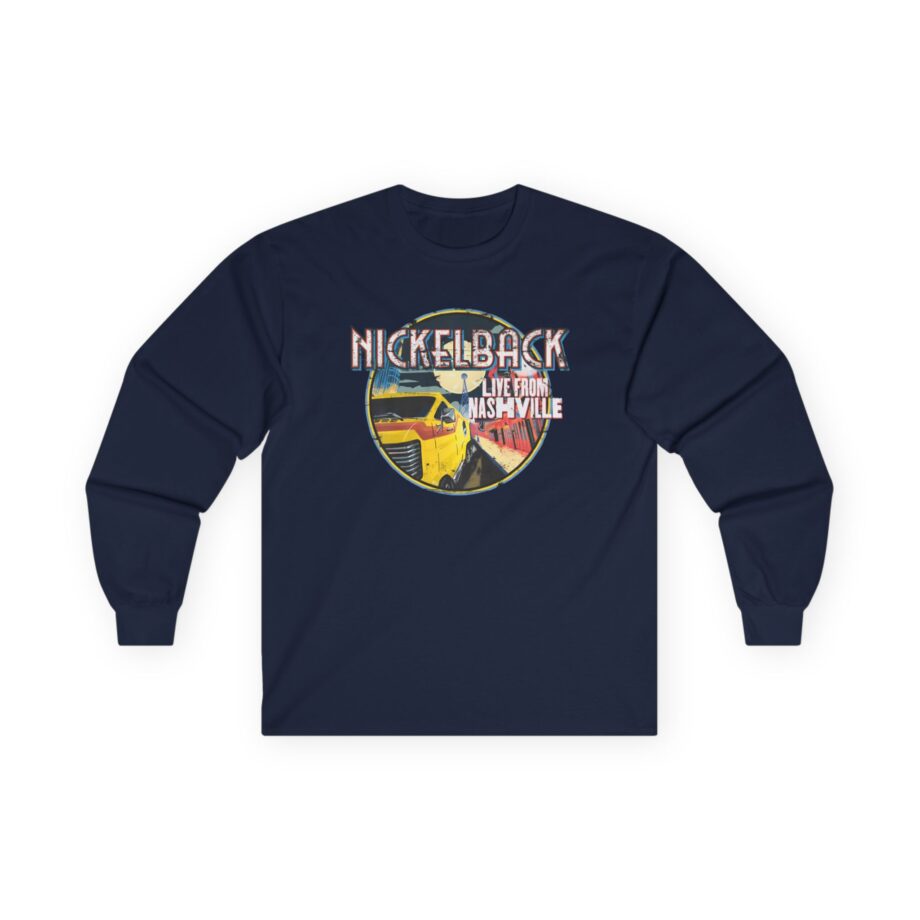 Nickelback Live From Nashville B&W Raglan Unisex Ultra Cotton Long Sleeve Tee