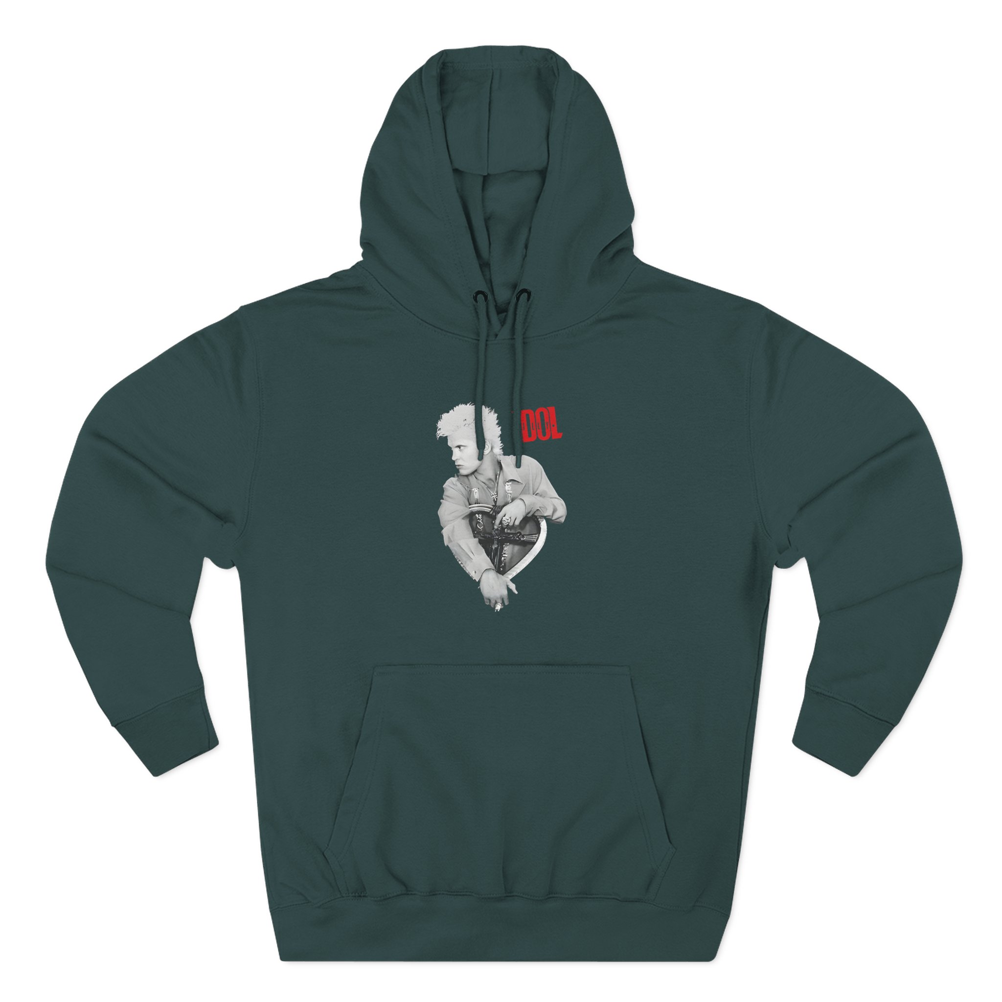 Billy Idol Heart Three-Panel Fleece Hoodie