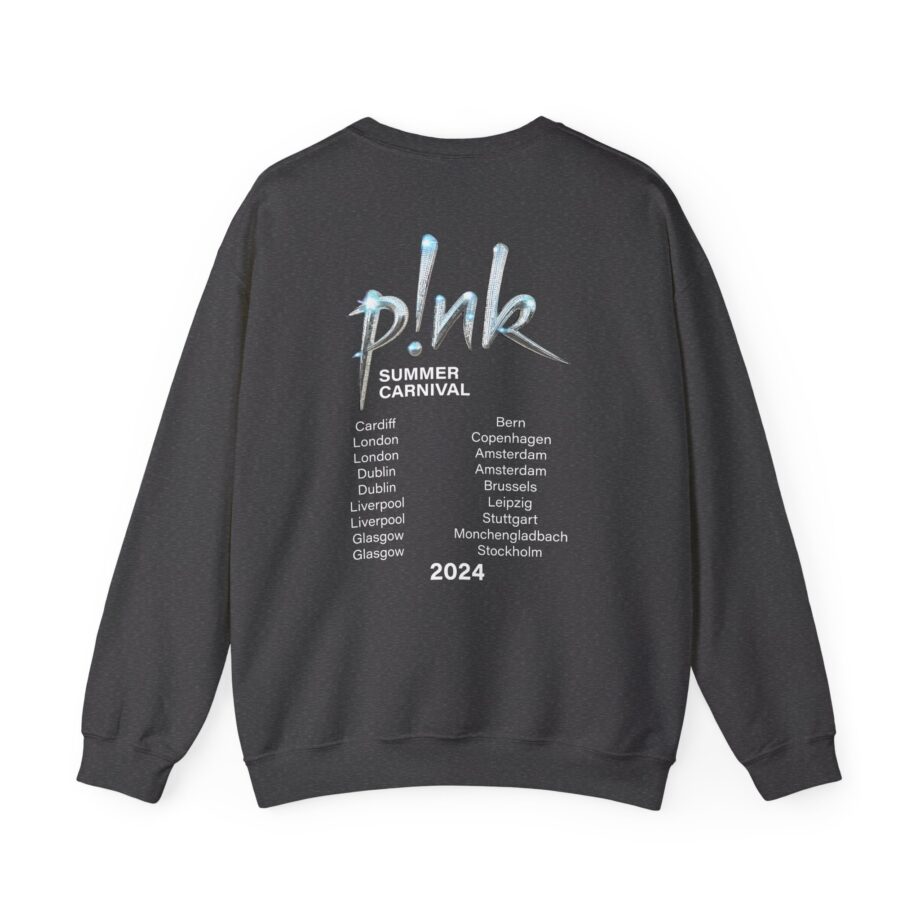 P!nk Split Tie Dye Unisex Heavy Blend™ Crewneck Sweatshirt