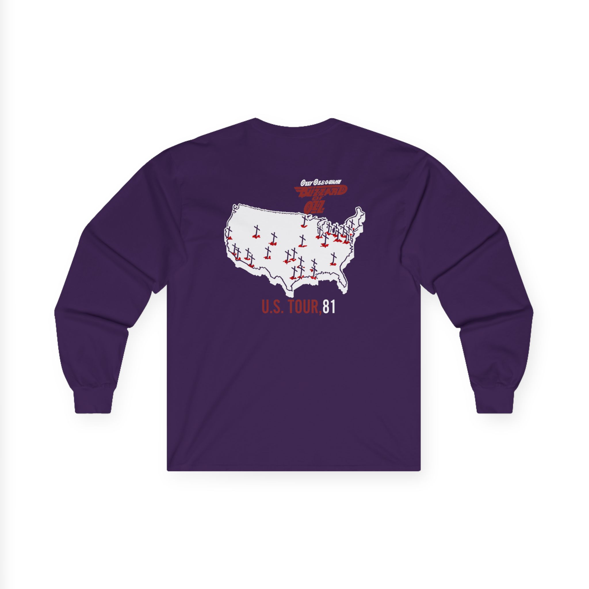 Ozzy Osbourne Blizzard of Ozz Vintage Tour Unisex Ultra Cotton Long Sleeve Tee