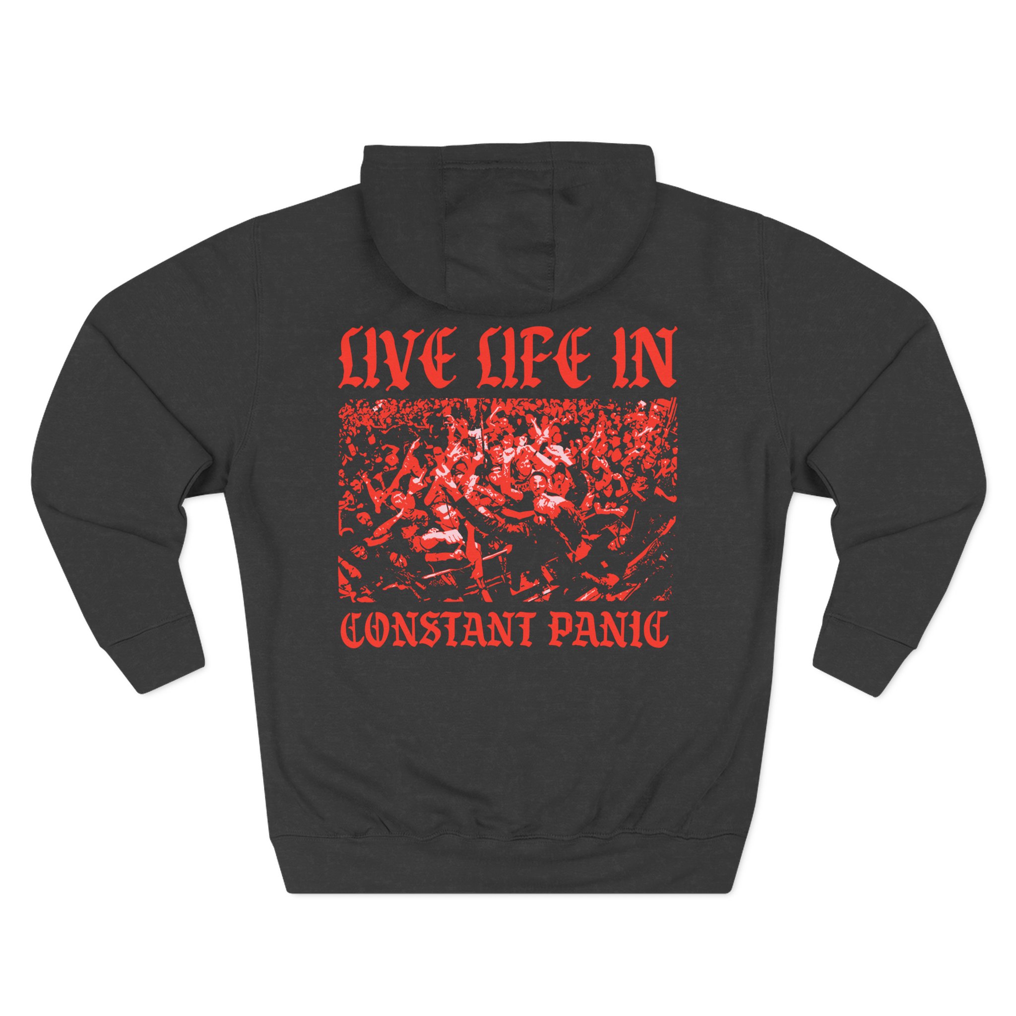 Spite Constant Panic Three-Panel Fleece Hoodie