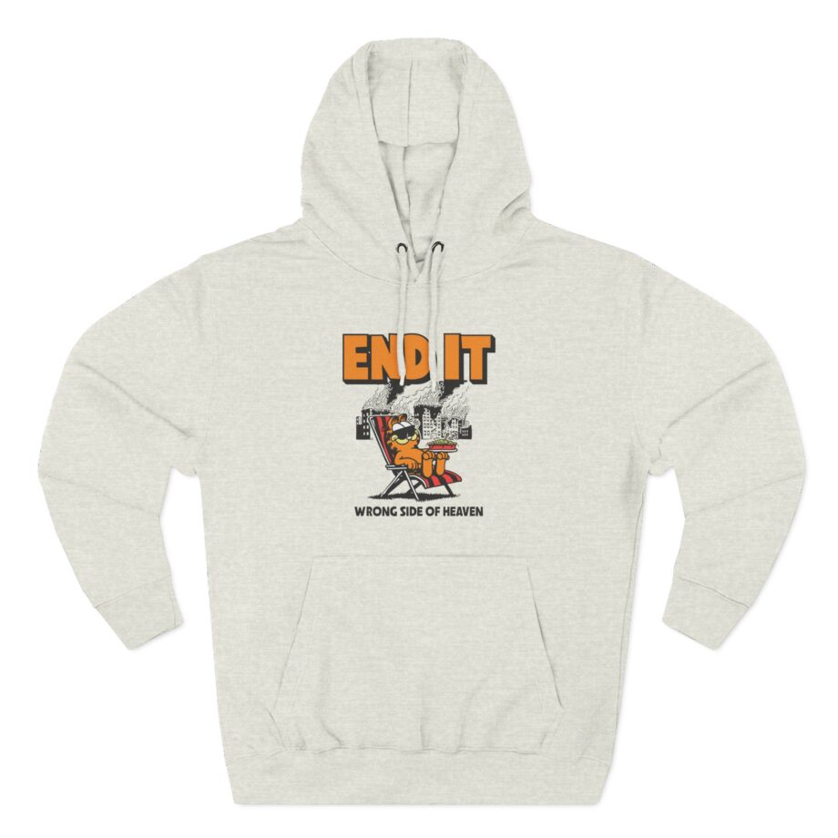 End It Garfield Three-Panel Fleece Hoodie