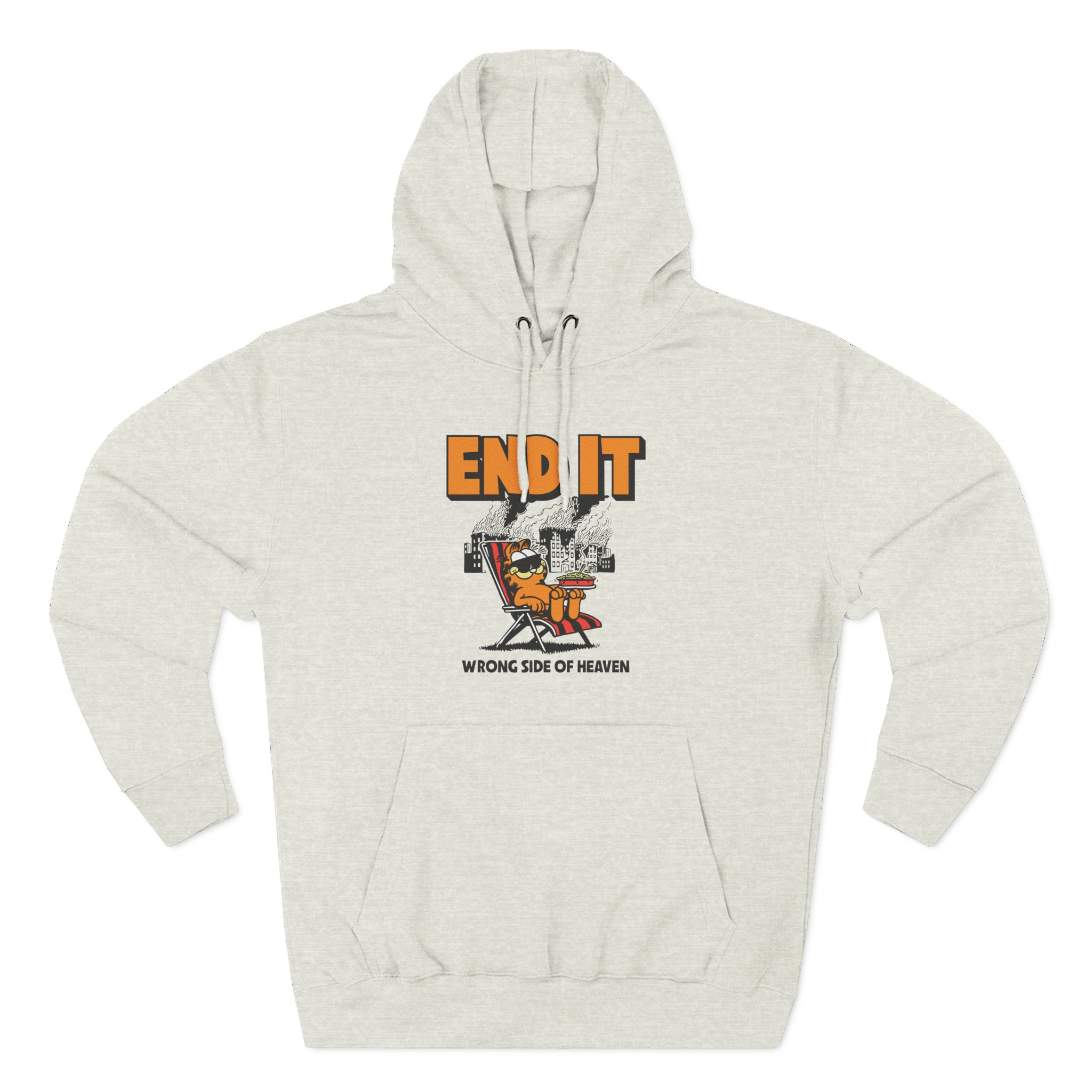 End It Garfield Three-Panel Fleece Hoodie