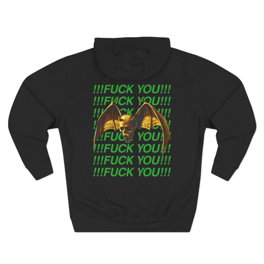 Overkill We Don't Care - Fuck You Three-Panel Fleece Hoodie