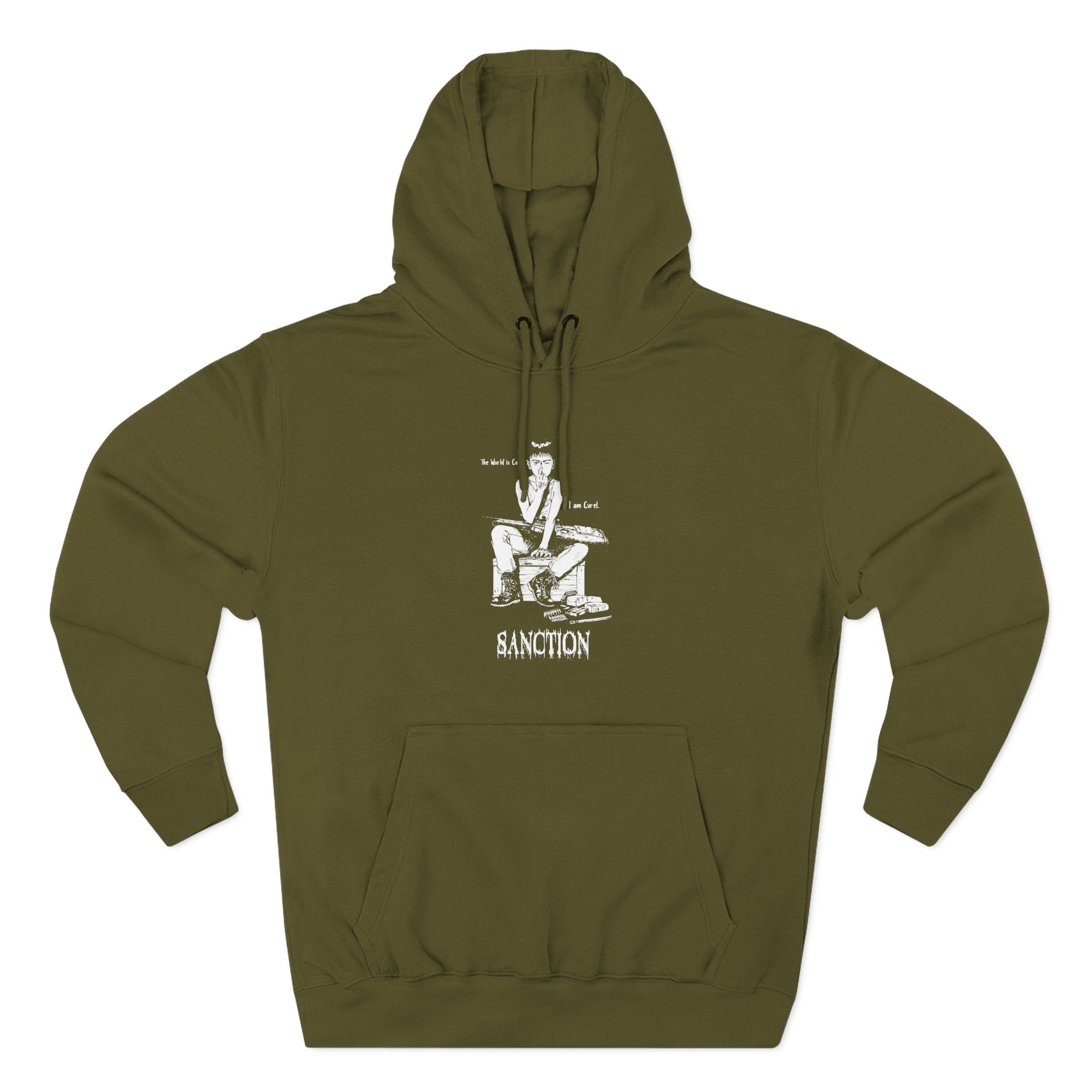 Sanction the World is Cruel Three-Panel Fleece Hoodie
