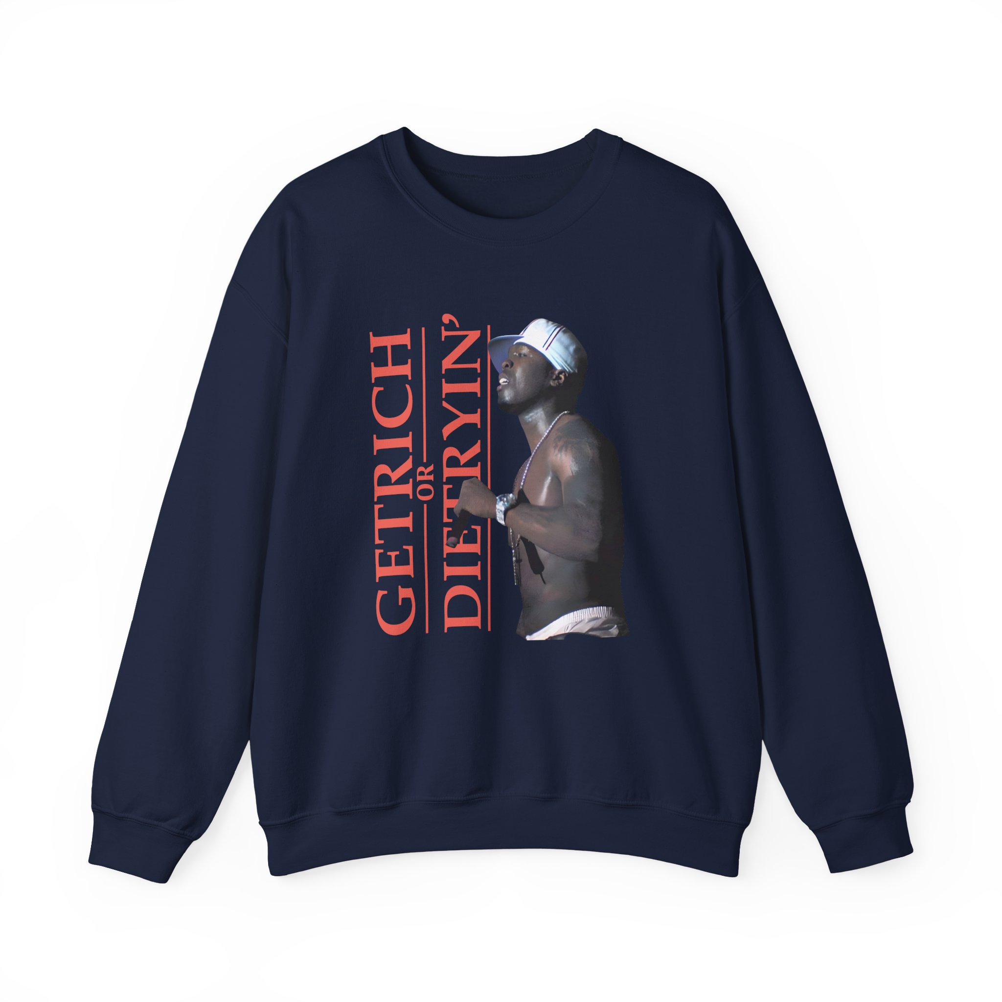 50 Cent Get Rich Logo Unisex Heavy Blendâ„¢ Crewneck Sweatshirt