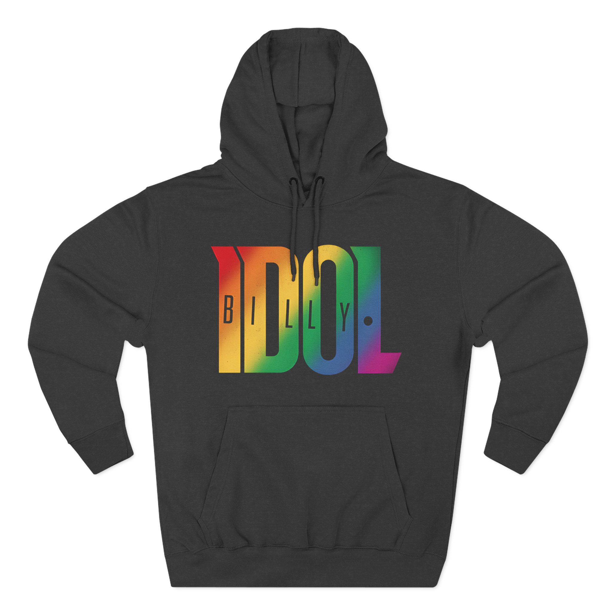 Billy Idol Black Rainbow Logo Three-Panel Fleece Hoodie