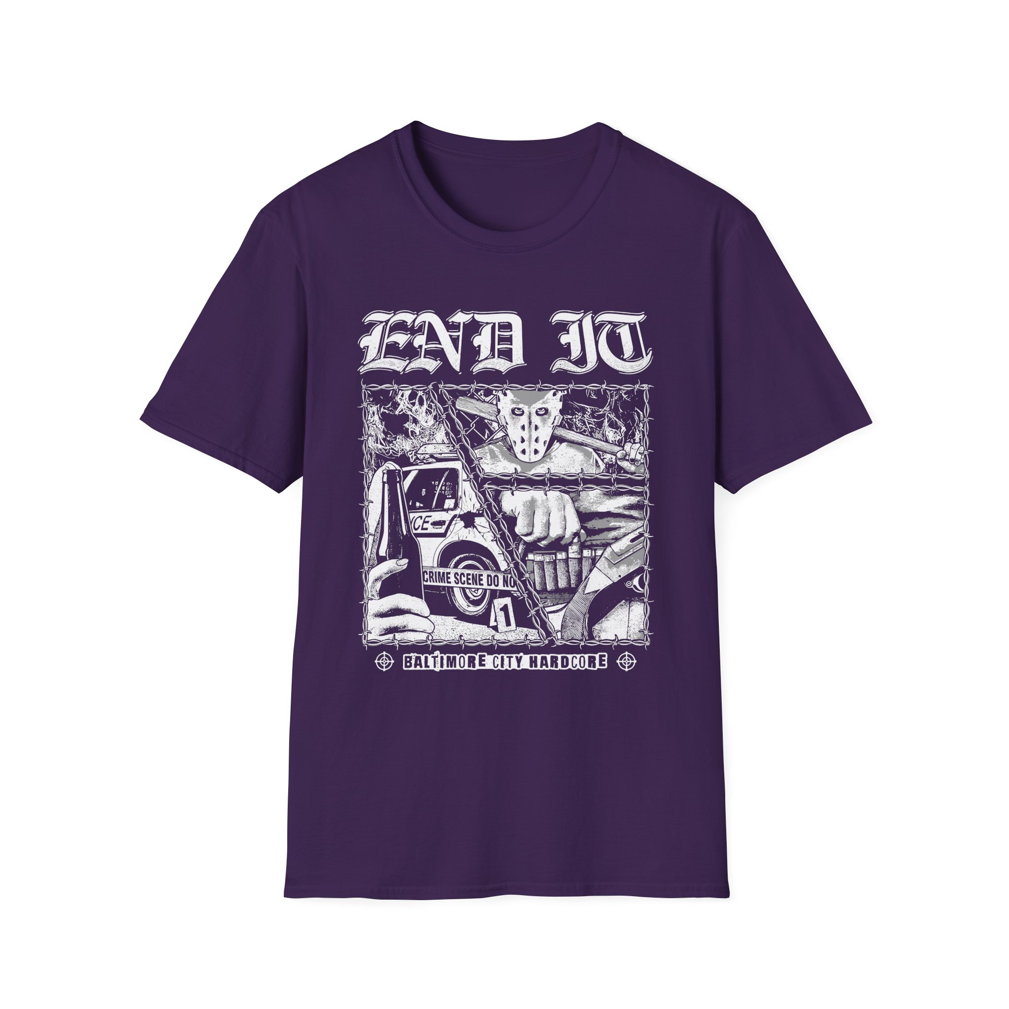 End It Crime Scene Unisex Softstyle T-Shirt
