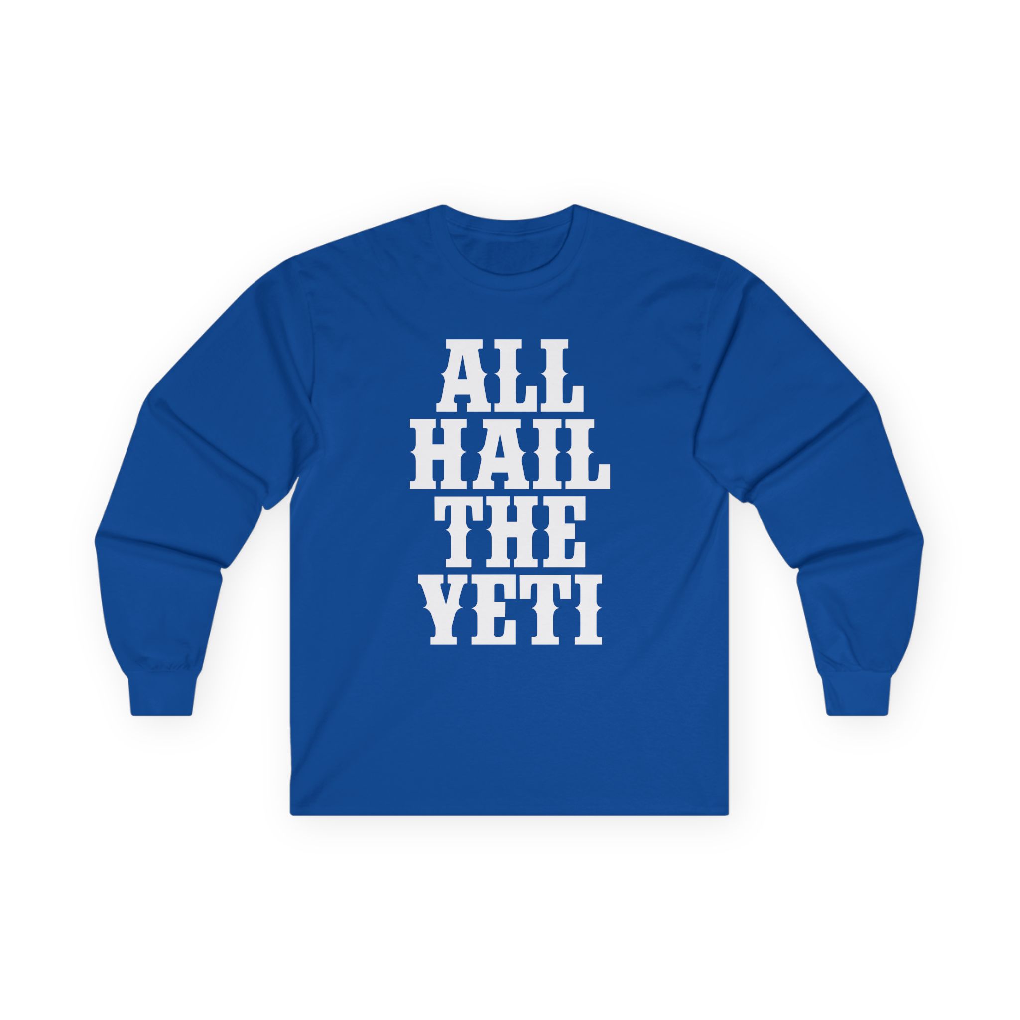 All Hail the Yeti Logo Unisex Ultra Cotton Long Sleeve Tee