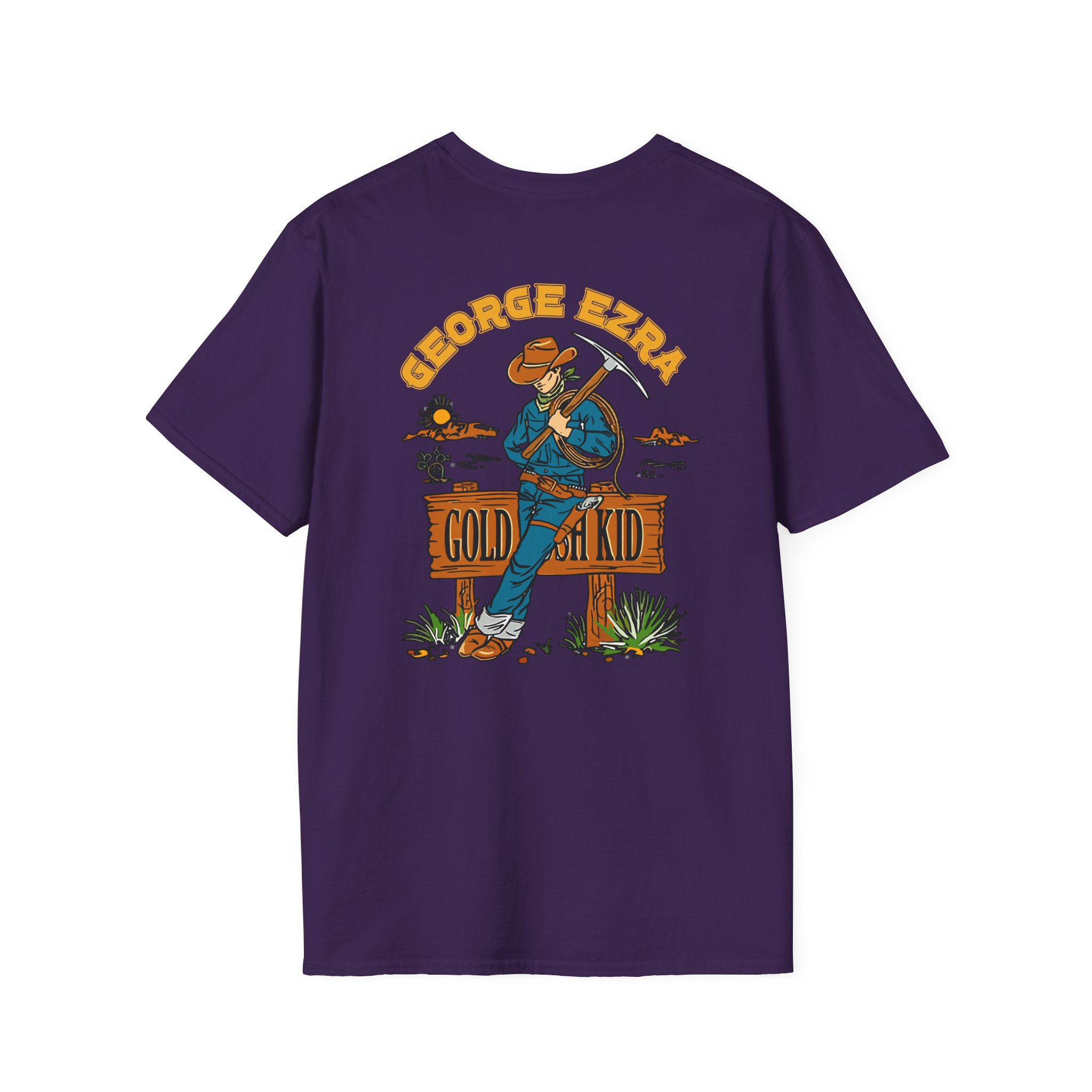 George Ezra Leaning Gold Rush Kid Unisex Softstyle T-Shirt
