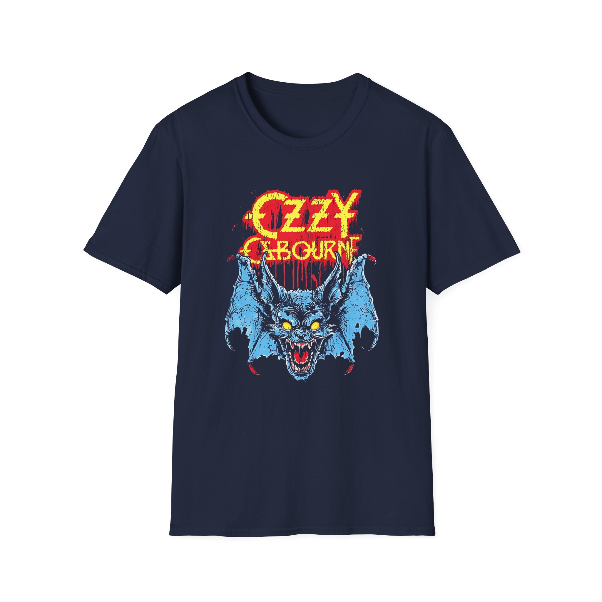 Ozzy Osbourne Glowing Eyes Bat Unisex Softstyle T-Shirt