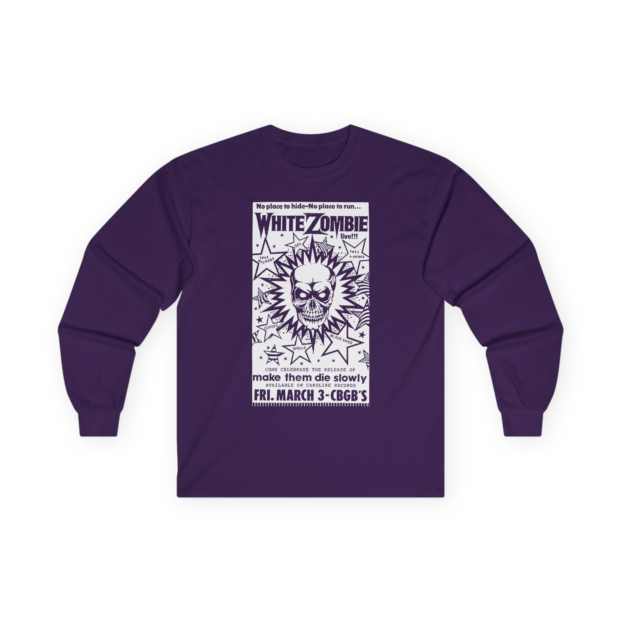 White Zombie Cbgb Poster Unisex Ultra Cotton Long Sleeve Tee
