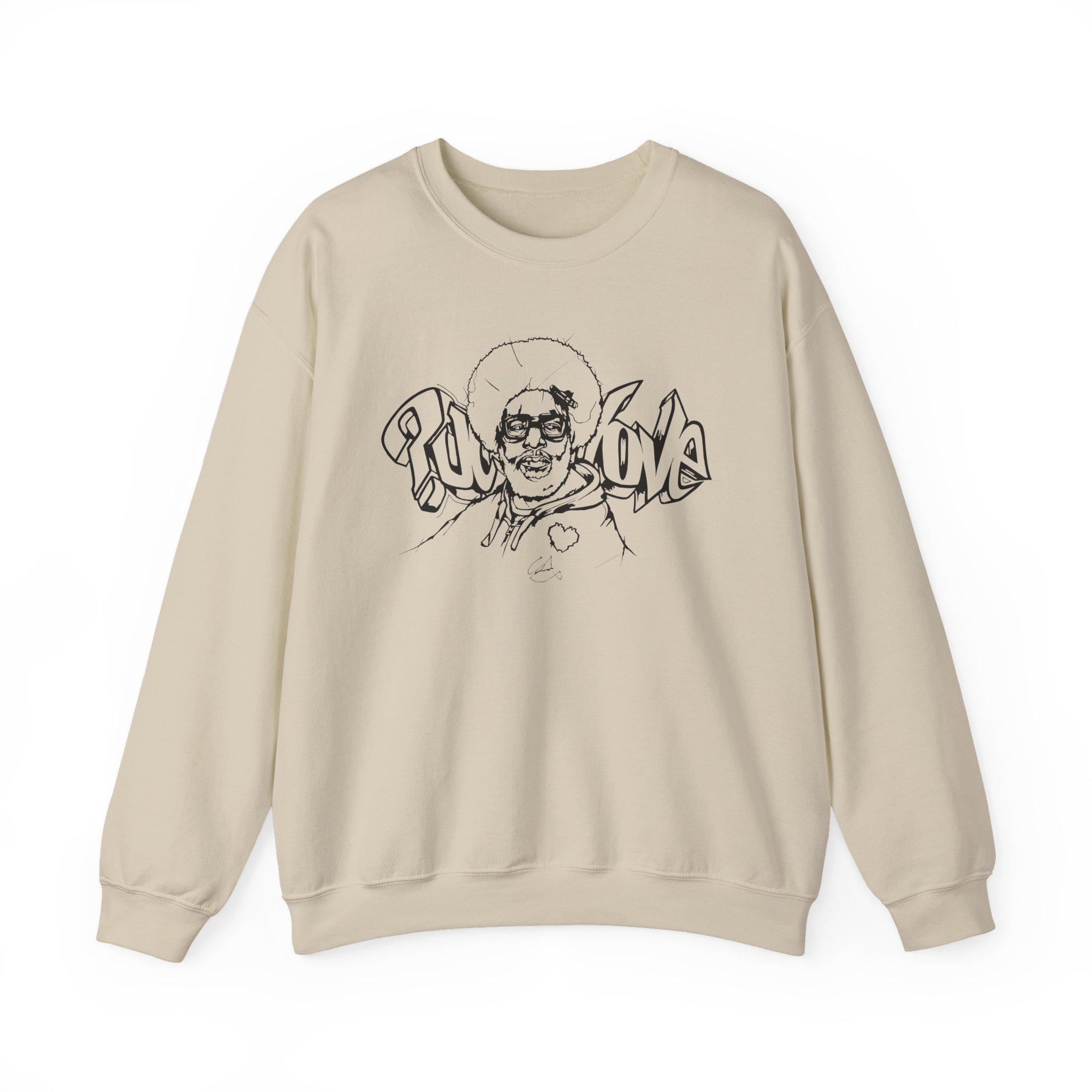 The Roots Questlove Sketch Unisex Heavy Blendâ„¢ Crewneck Sweatshirt
