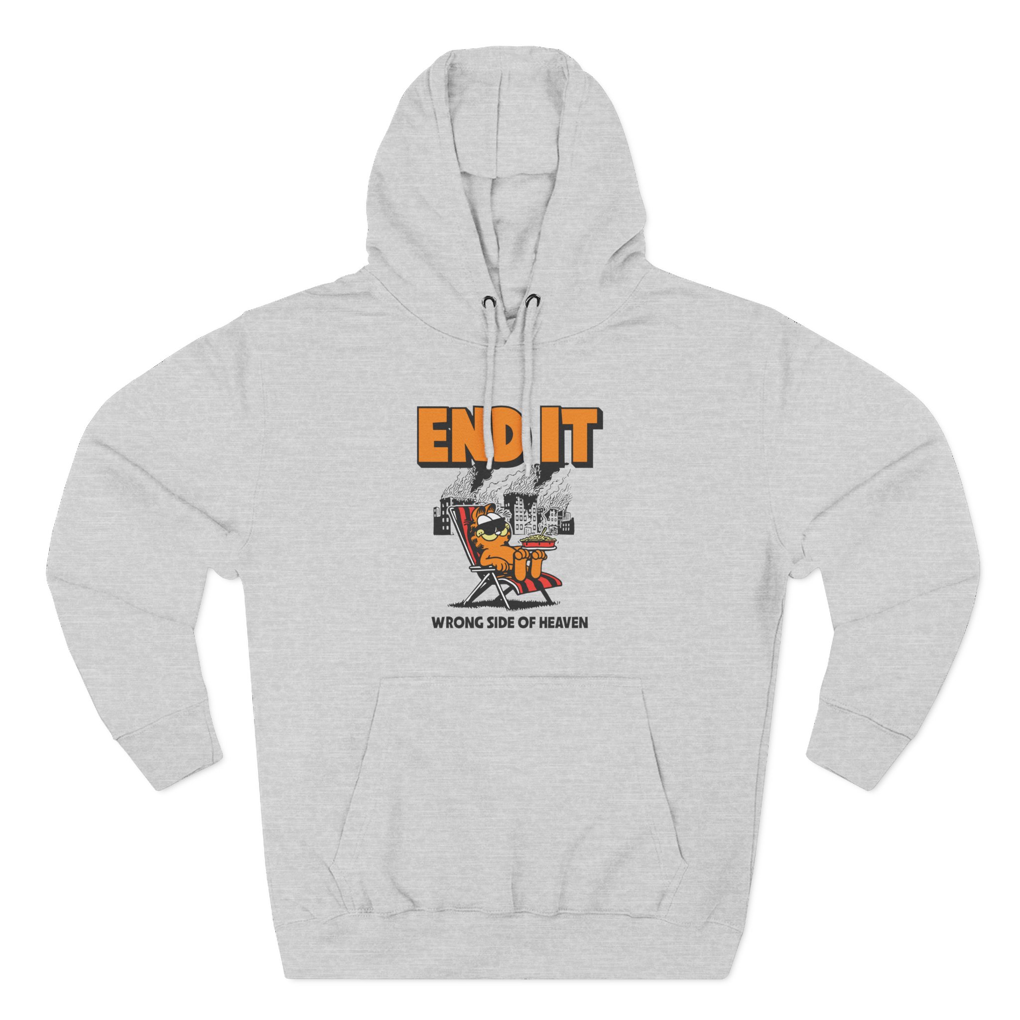 End It Garfield Three-Panel Fleece Hoodie